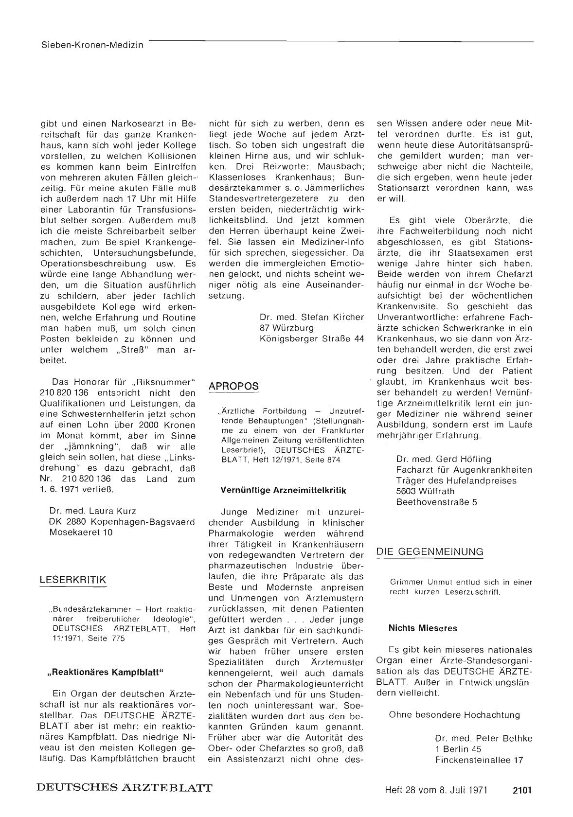 Vorschauseite 1: Apropos: Vernünftige Arzneimittelkritik