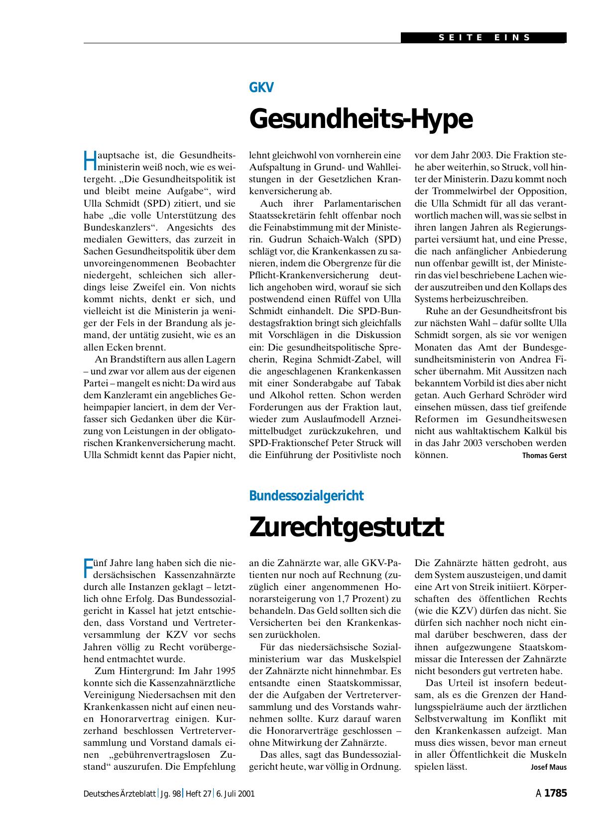 Vorschauseite 1: GKV: Gesundheits-Hype