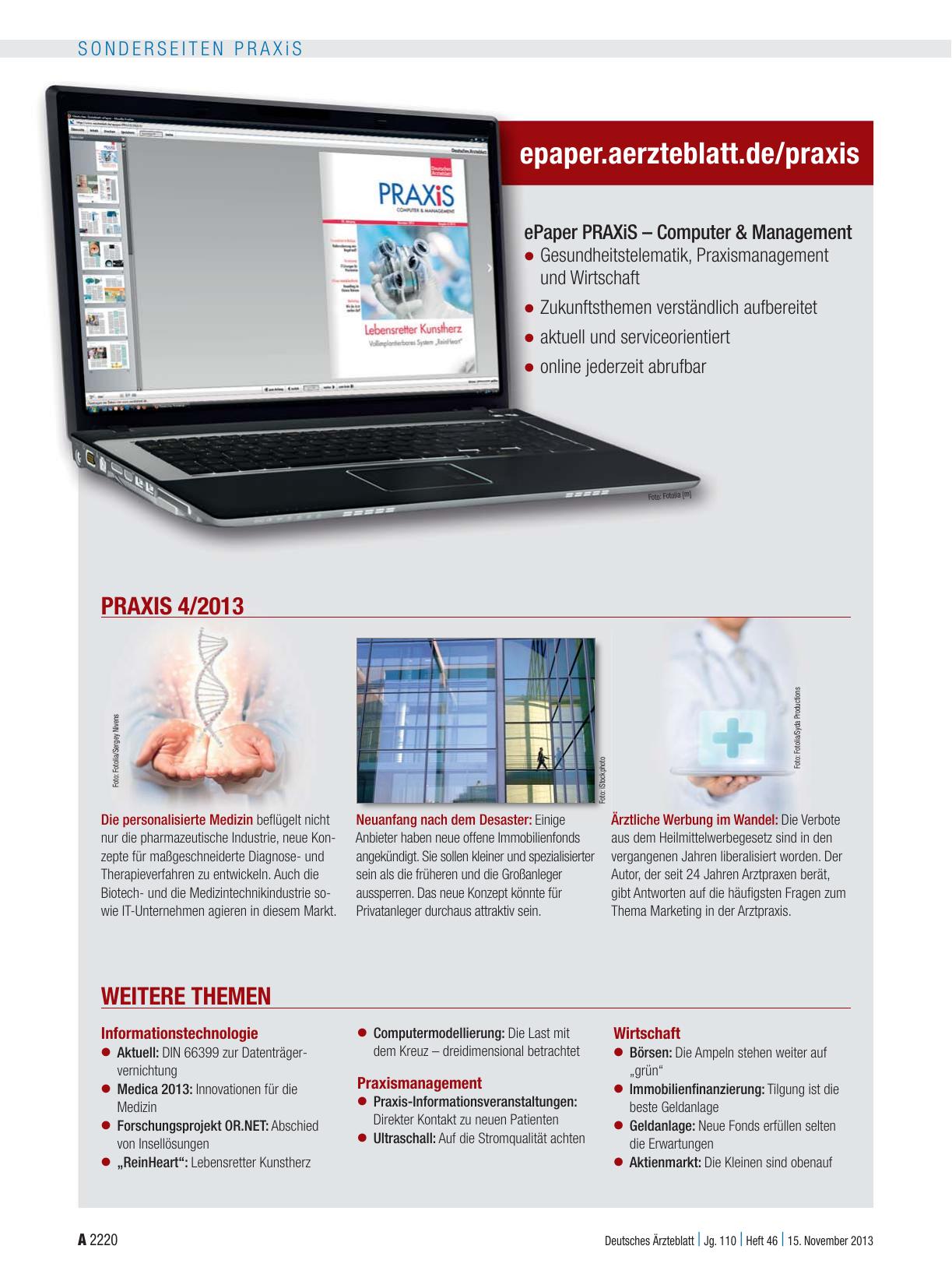 Vorschauseite 1: ePaper PRAXiS – Computer & Management Praxis