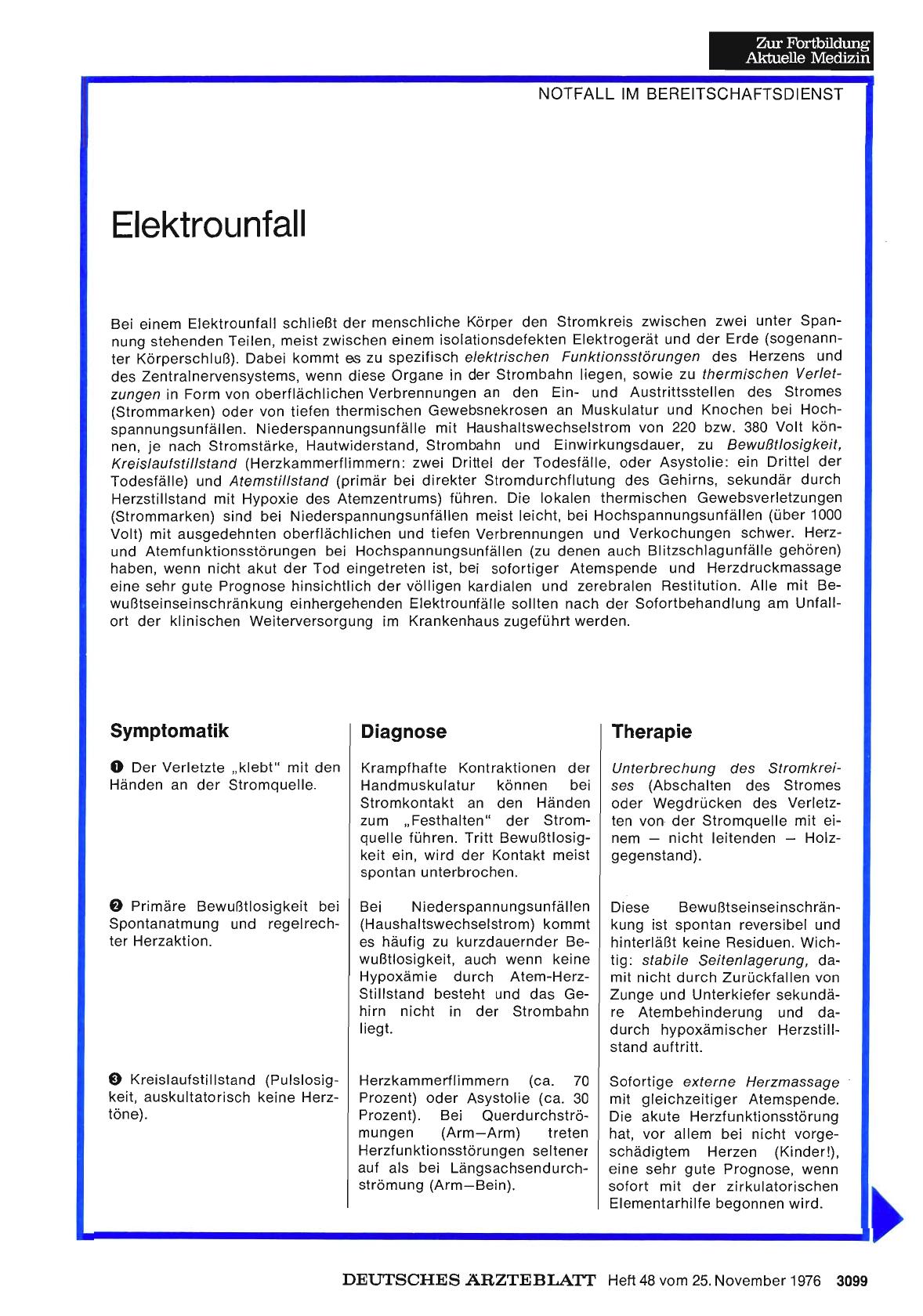 Vorschauseite 1: Elektrounfall