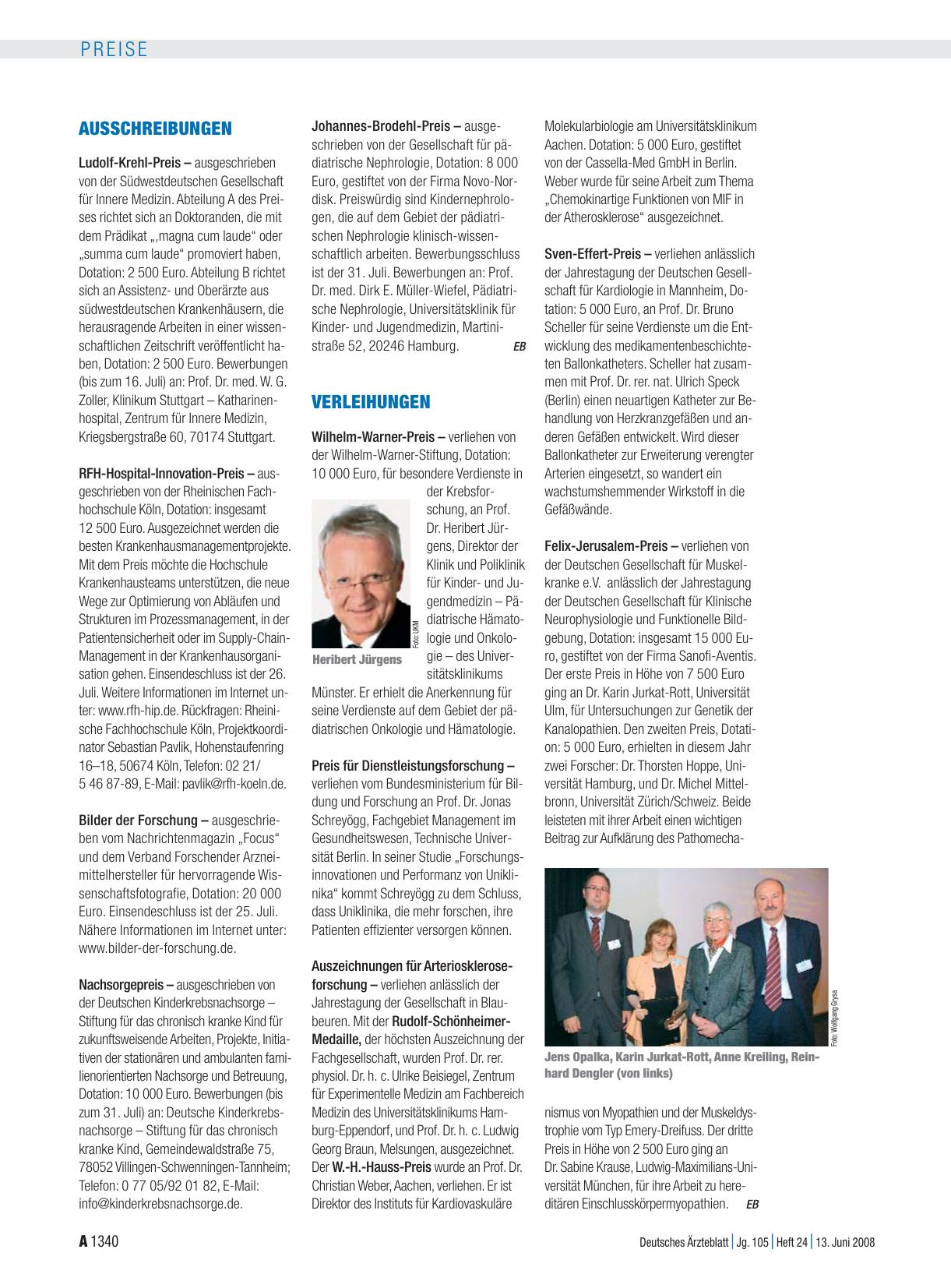 Vorschauseite 1: Ausschreibungen