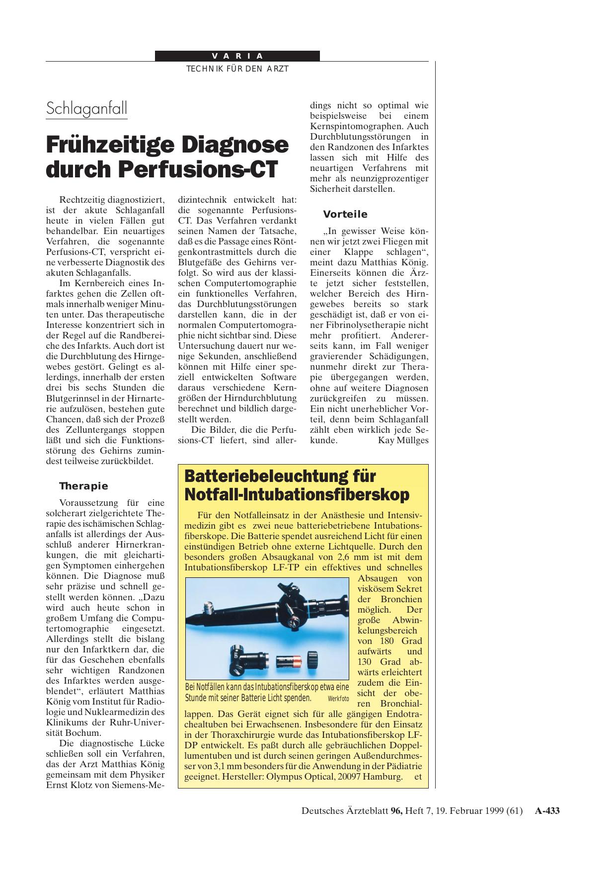 Vorschauseite 1: Batteriebeleuchtung für Notfall-Intubationsfiberskop