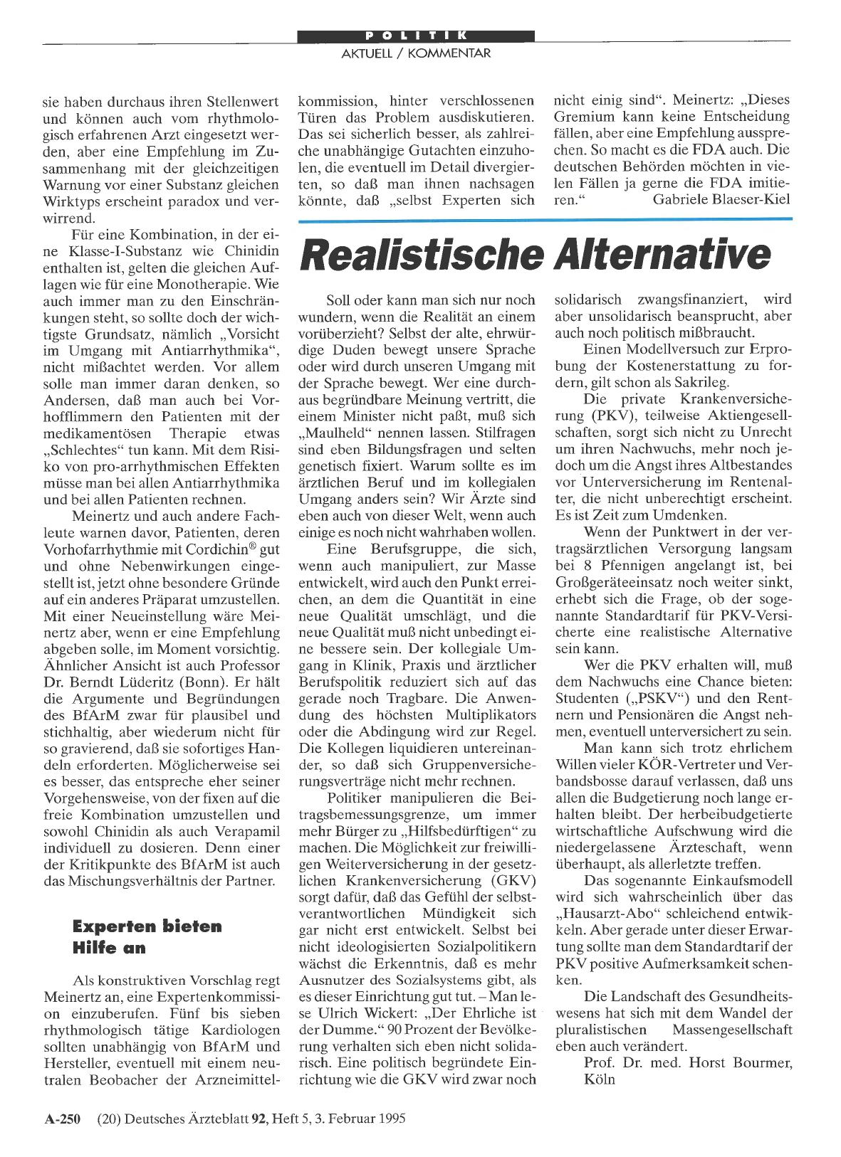 Vorschauseite 1: Realistische Alternative