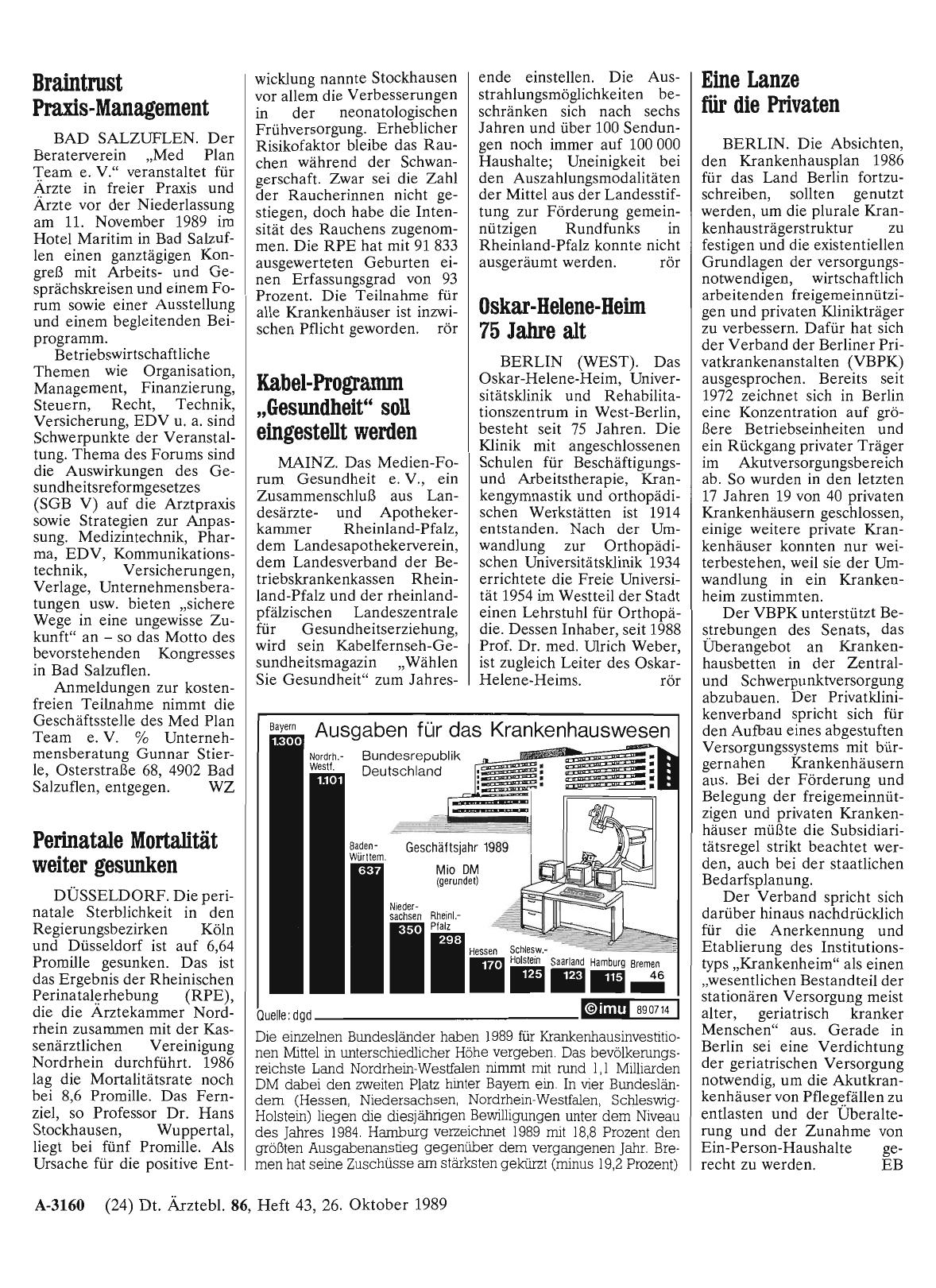 Vorschauseite 1: Ausgaben für das Krankenhauswesen
