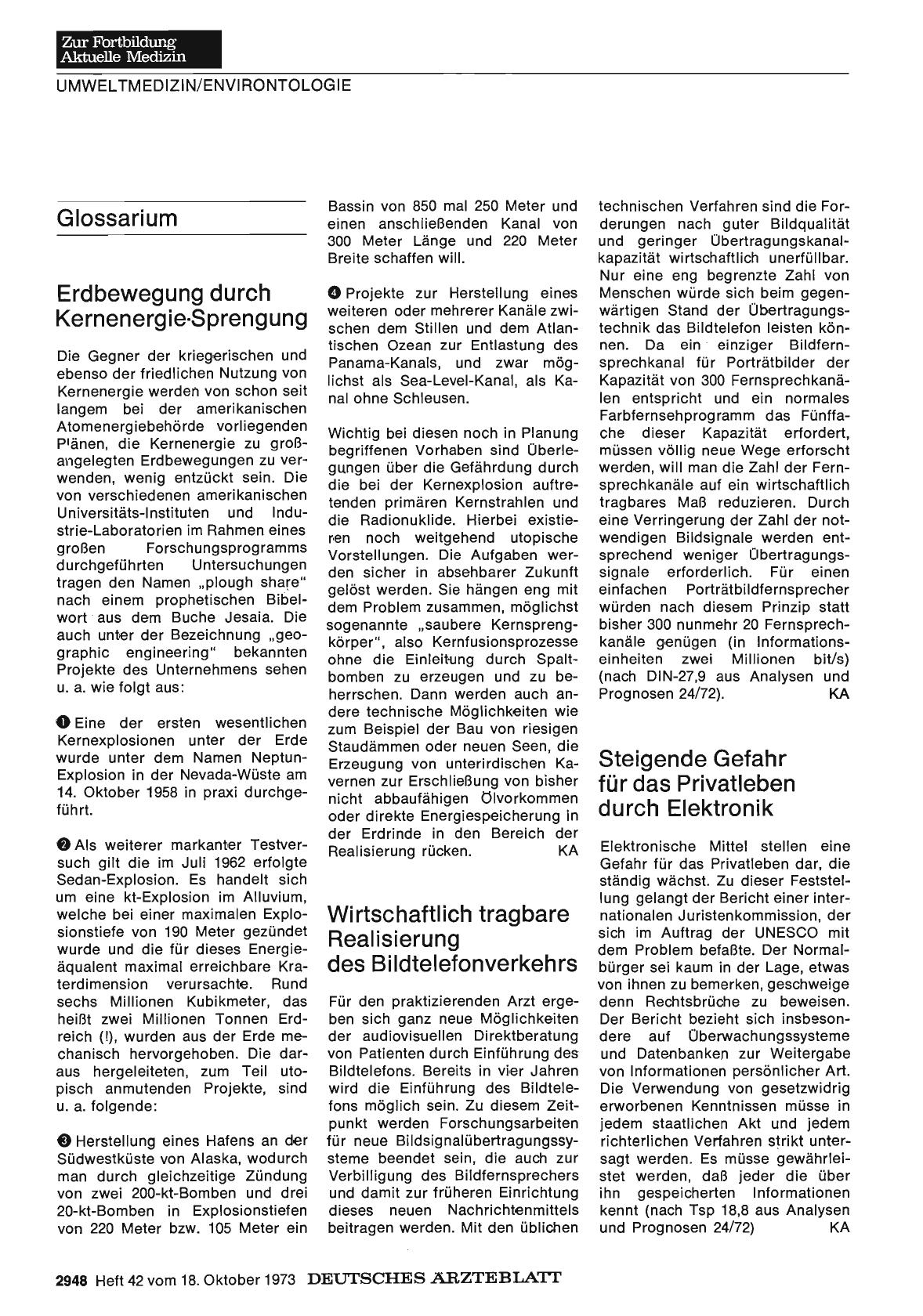 Vorschauseite 1: Glossarium: Erdbewegung durch Kernenergie-Sprengung