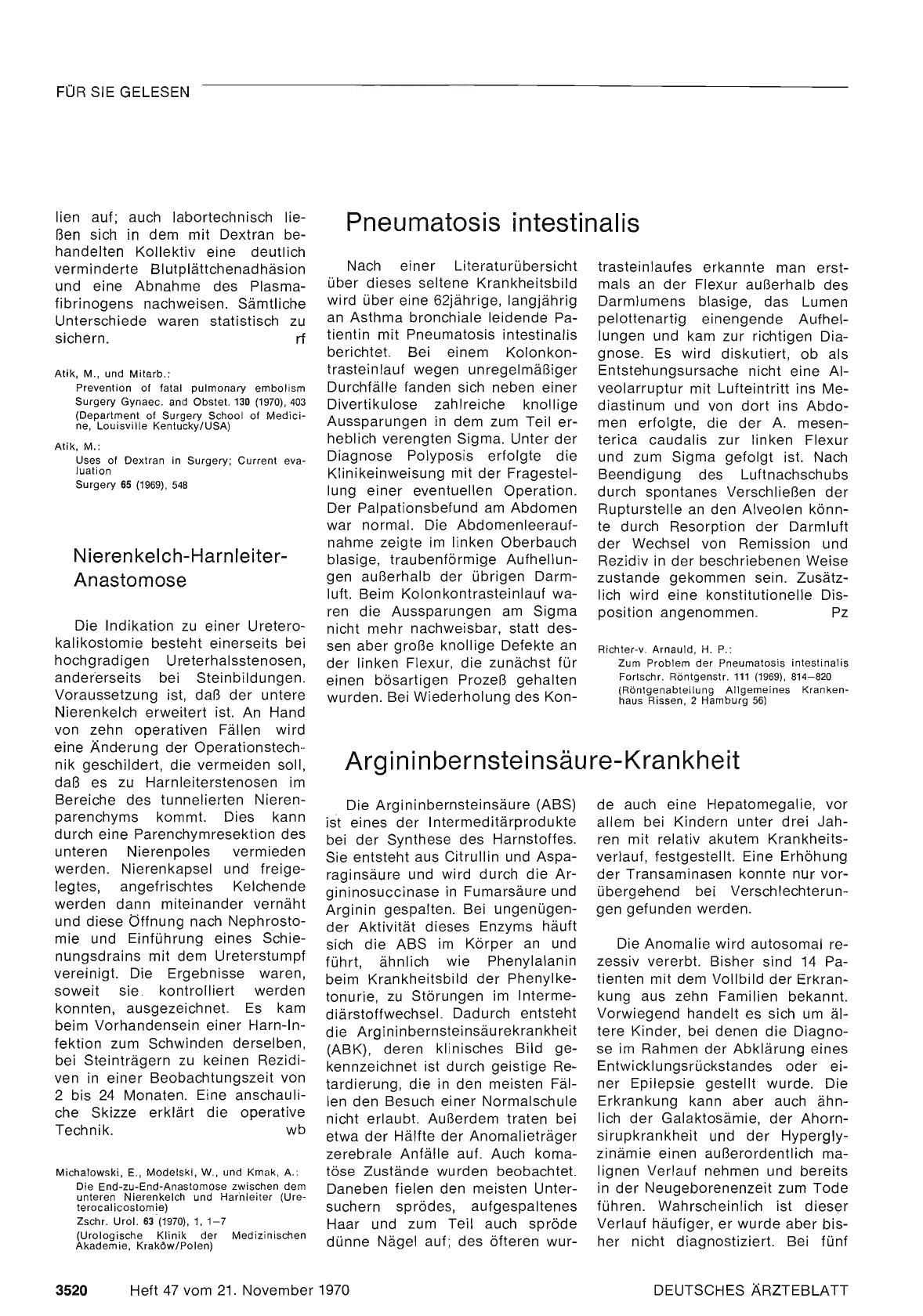 Vorschauseite 1: Argininbernsteinsäure-Krankheit