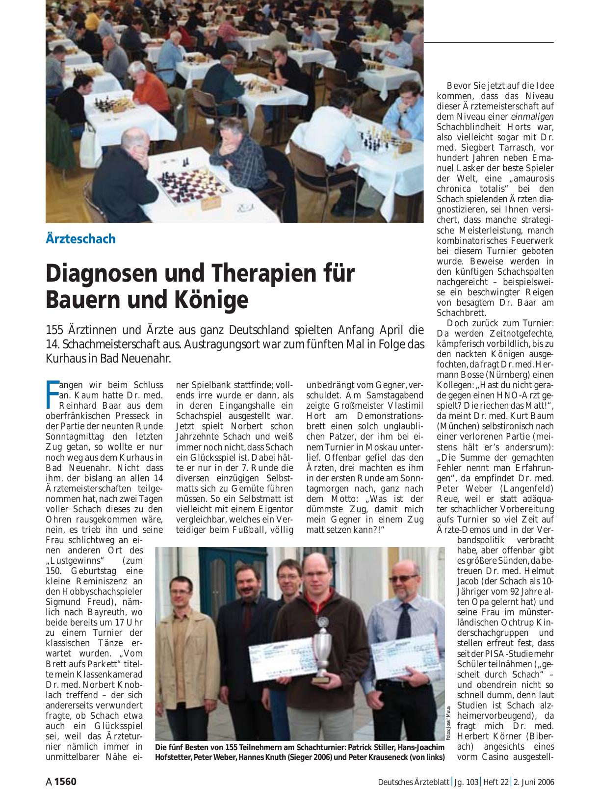 Vorschauseite 1: Ärzteschach: Diagnosen und Therapien für Bauern und Könige