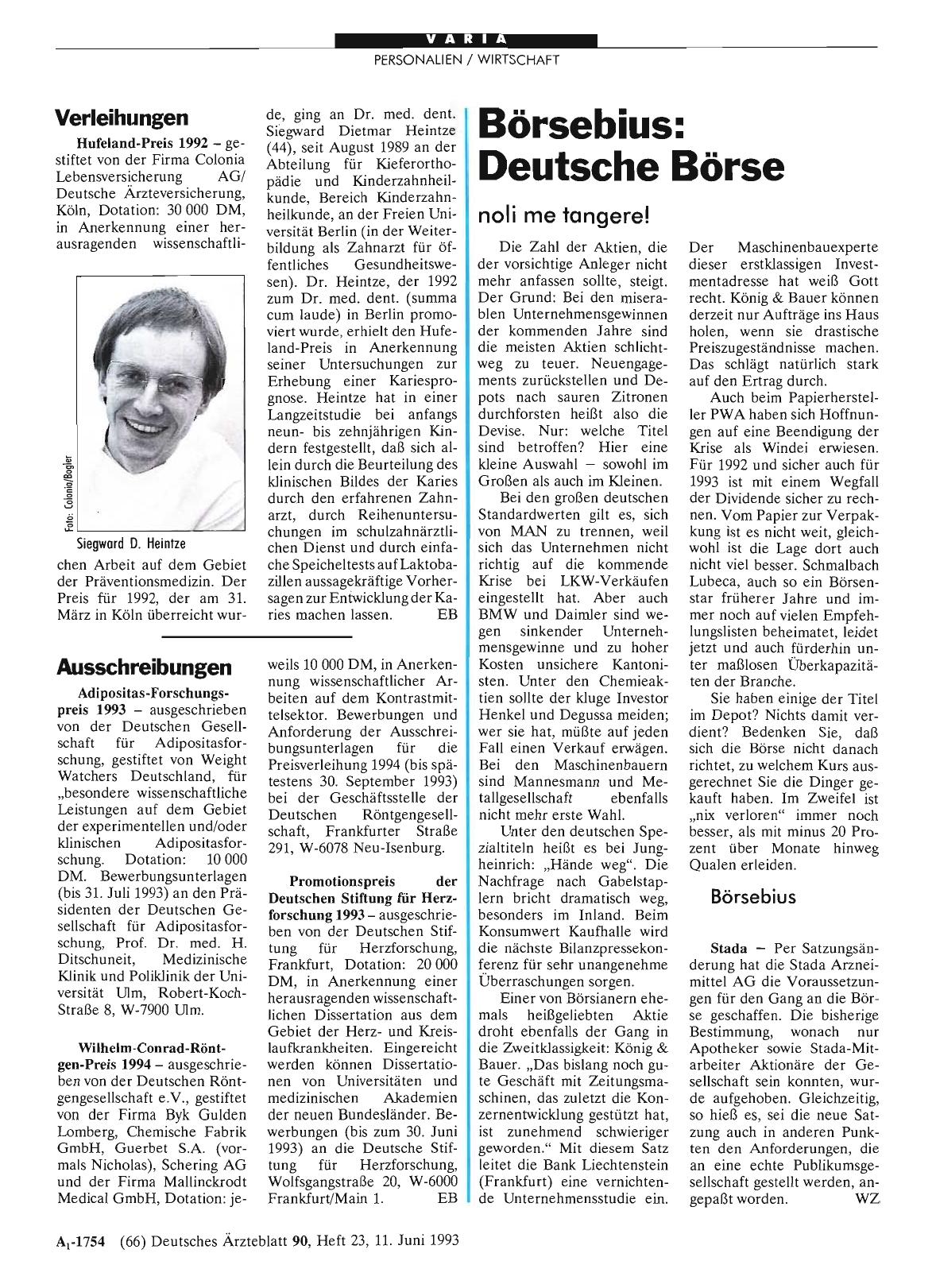 Vorschauseite 1: Verleihungen