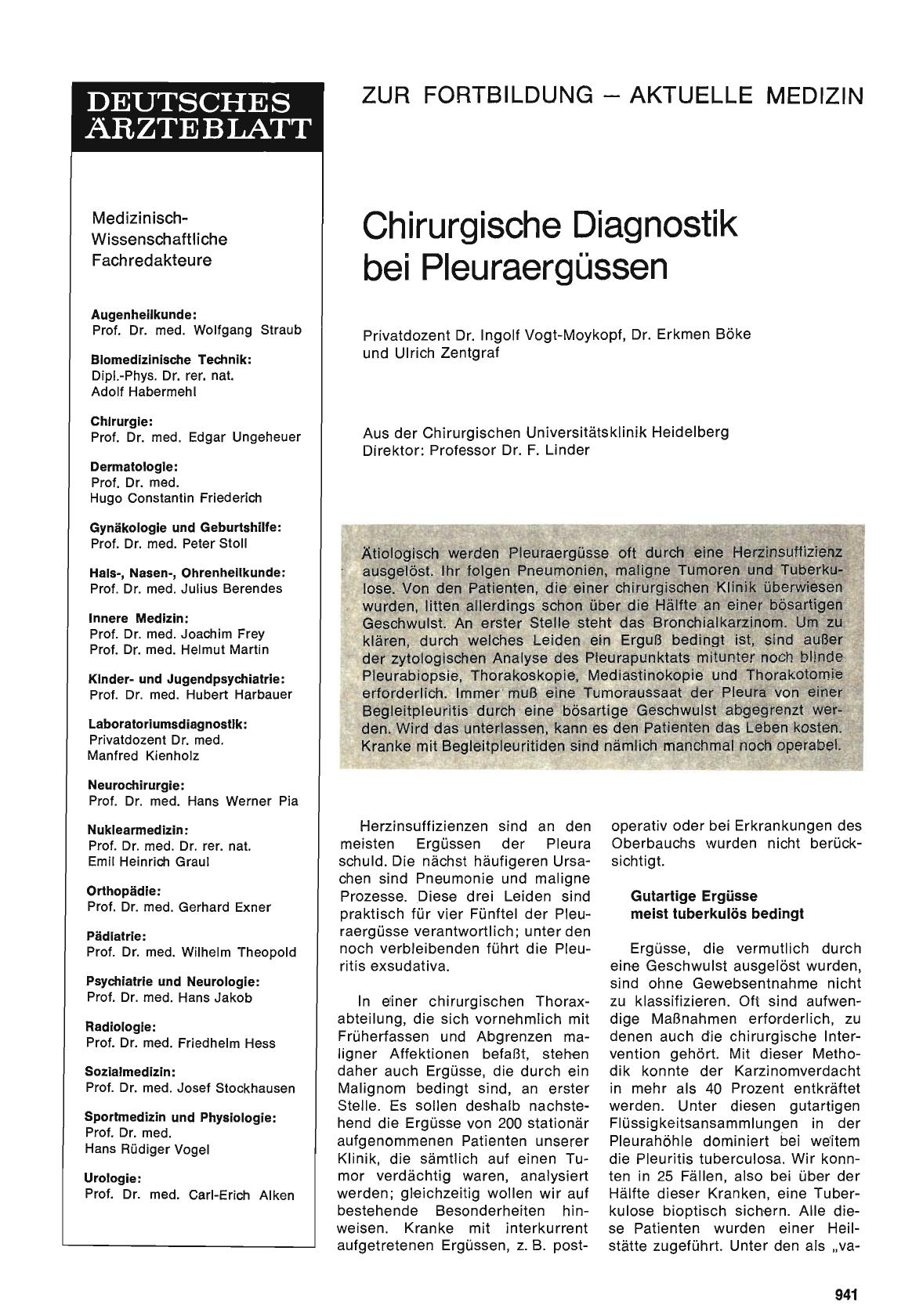 Vorschauseite 1: Chirurgische Diagnostik bei Pleuraergüssen