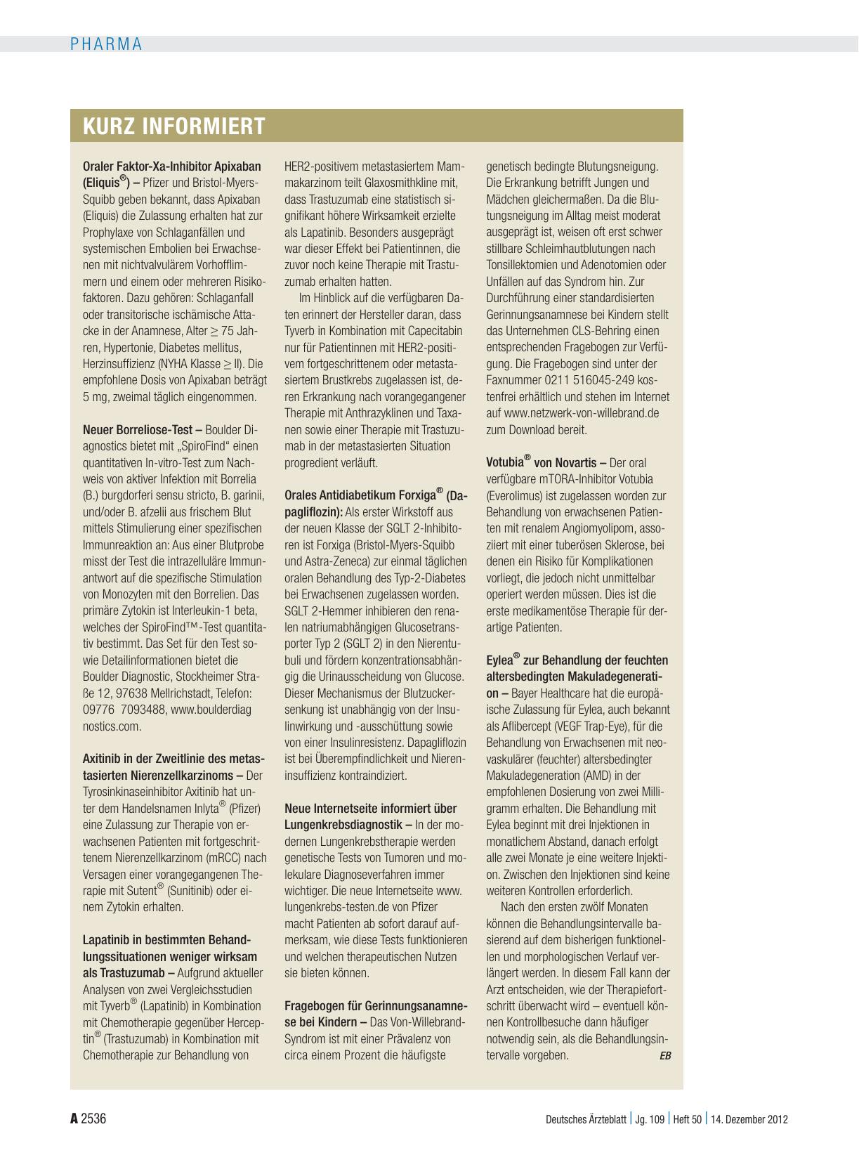 Vorschauseite 1: Kurz informiert