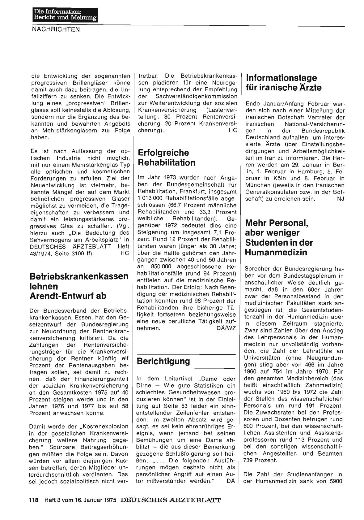 Vorschauseite 1: Betriebskrankenkassen lehnen Arendt-Entwurf ab