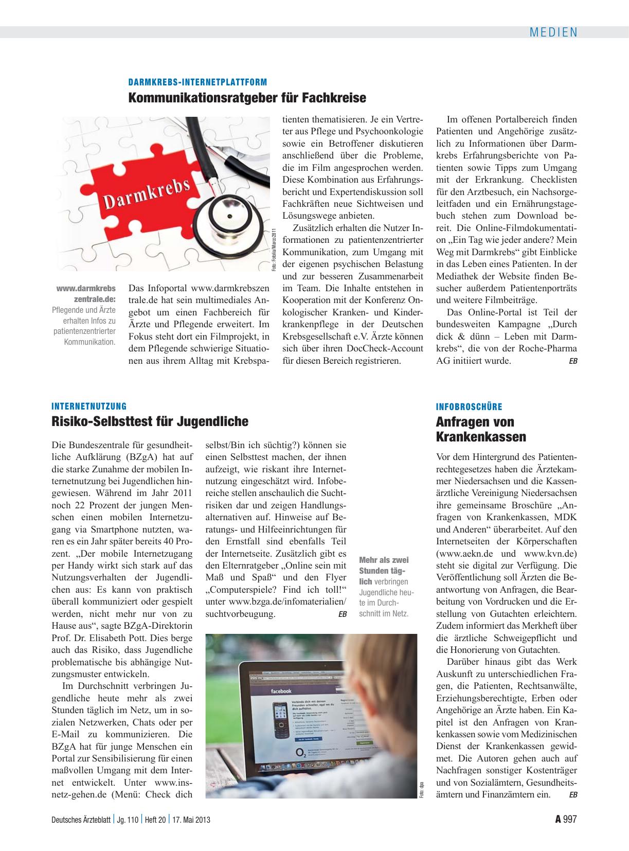 Vorschauseite 1: Infobroschüre: Anfragen von Krankenkassen