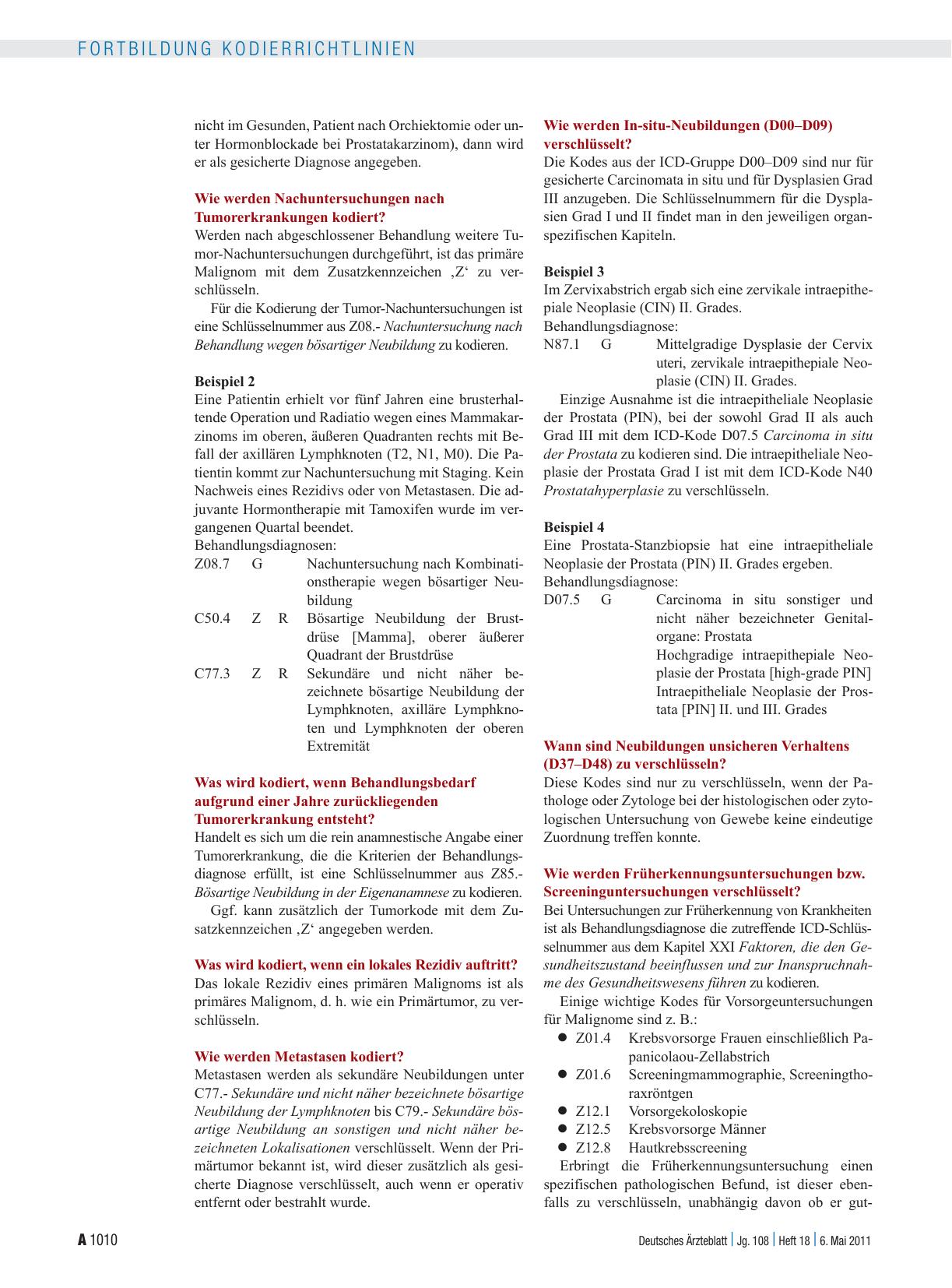 Vorschauseite 2: Ambulante Kodierrichtlinien: Besonderheiten bei der Kodierung von Tumoren