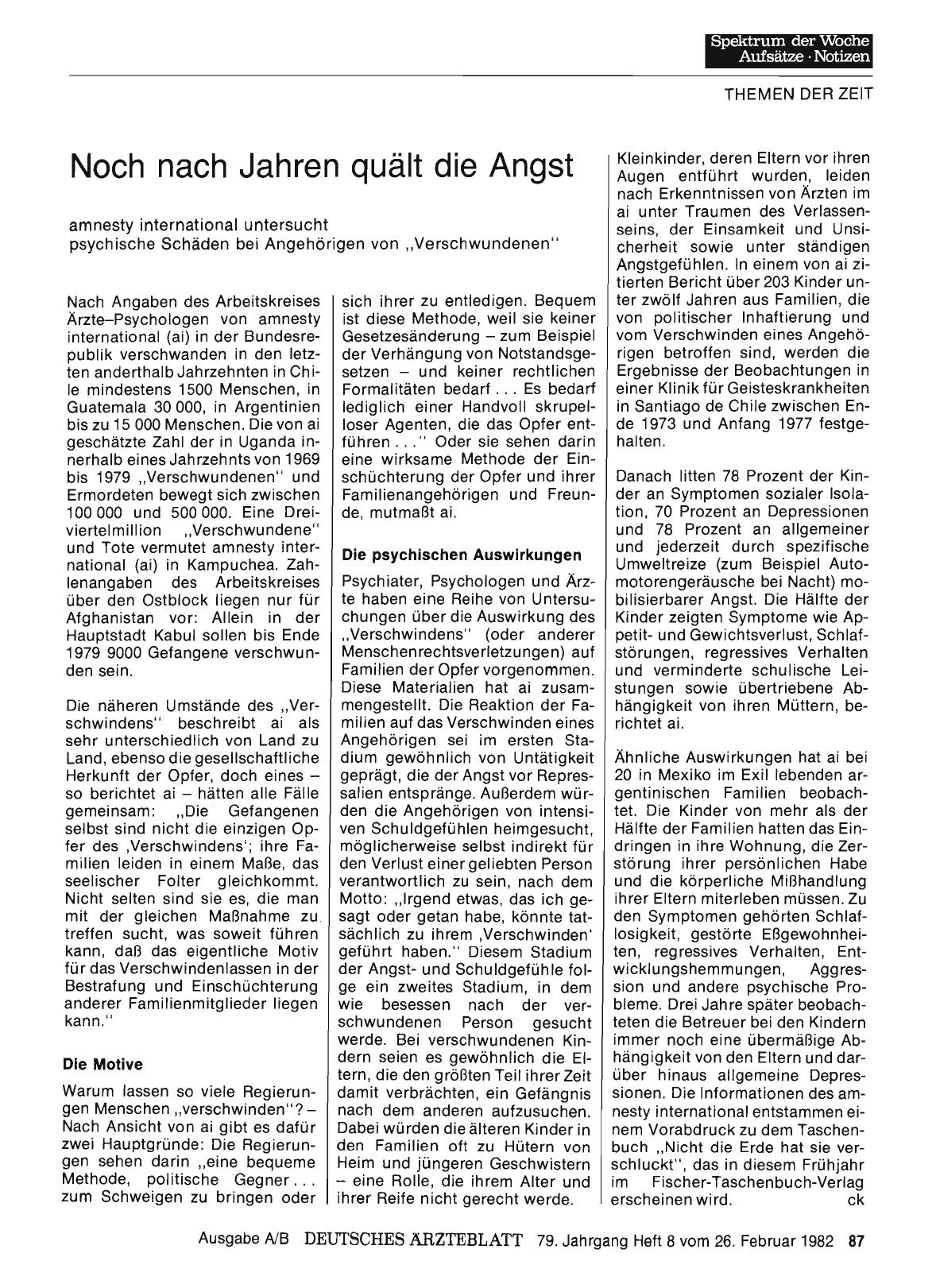Vorschauseite 1: Noch nach Jahren quält die Angst