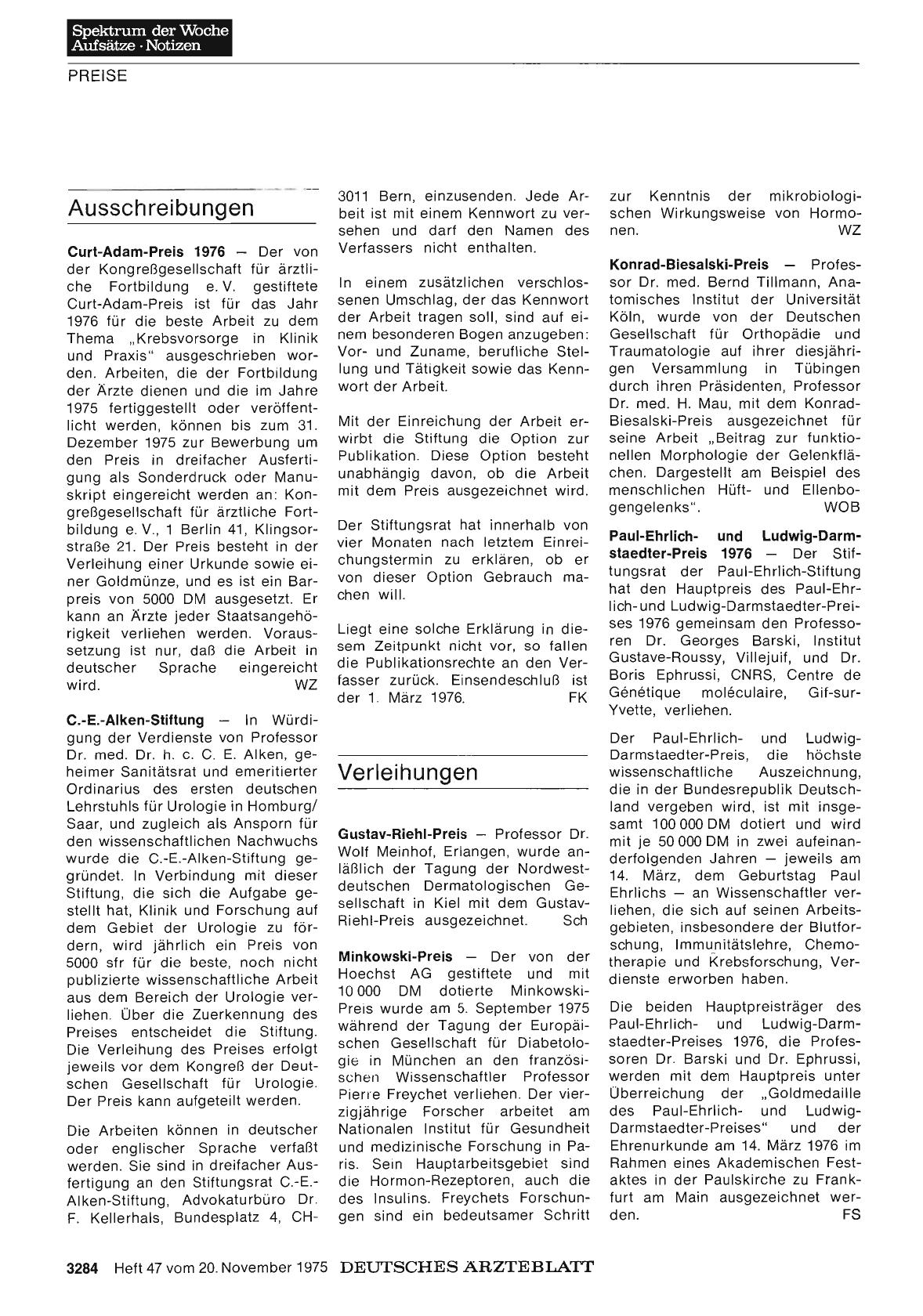 Vorschauseite 1: Ausschreibungen