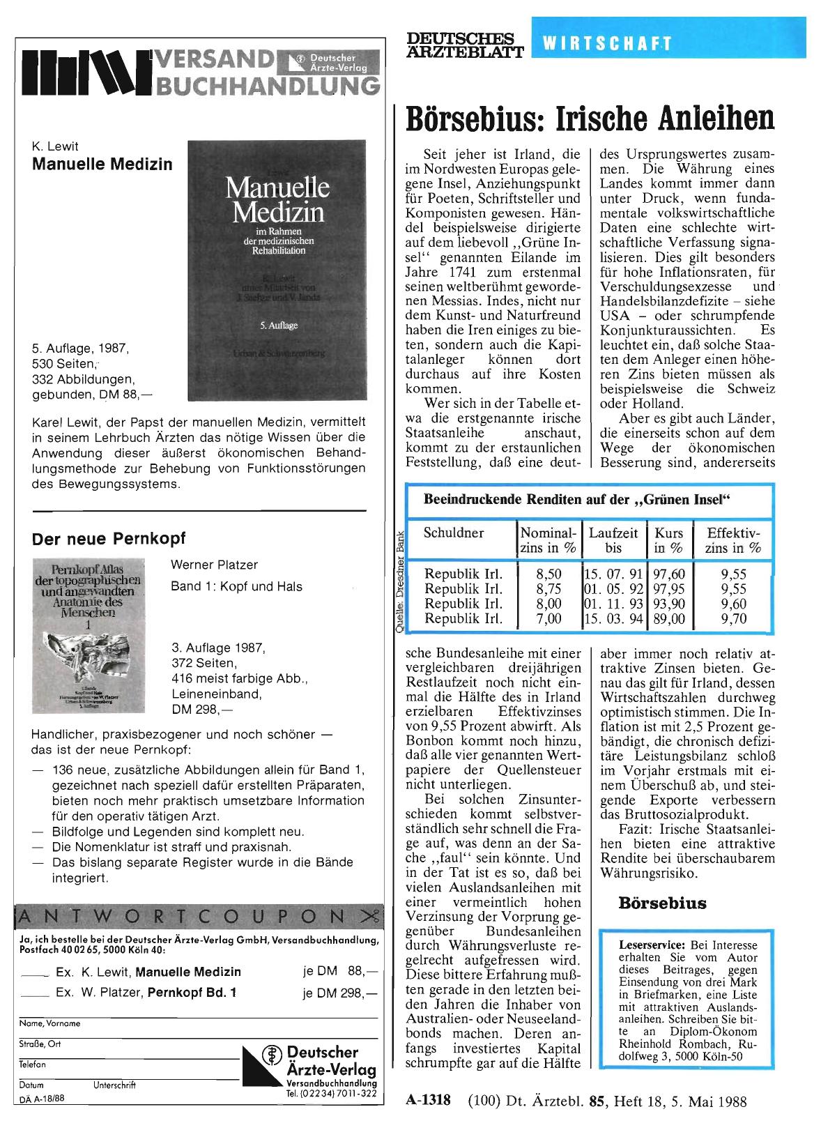 Vorschauseite 1: Börsebius: Irische Anleihen