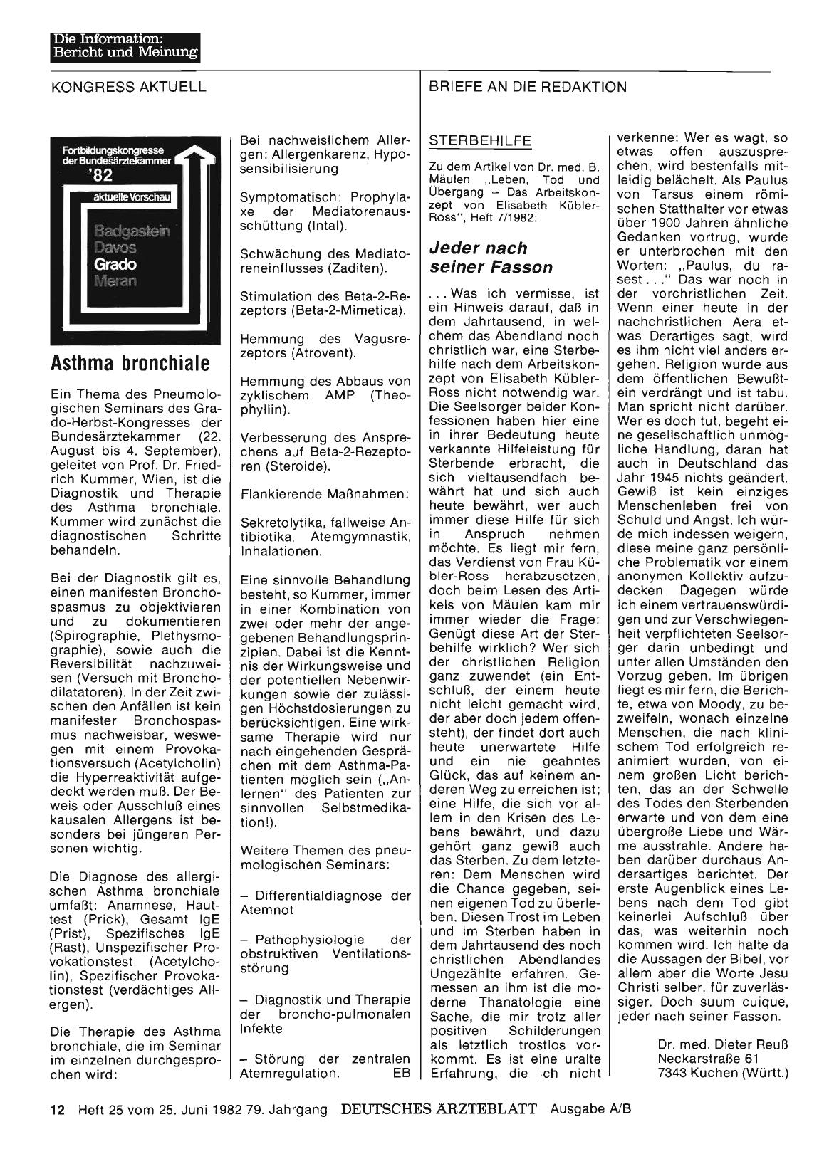 Vorschauseite 1: STERBEHILFE: Jeder nach seiner Fasson