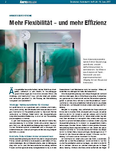 Vorschauseite 1: Arbeitszeitsysteme: Mehr Flexibilität – und mehr Effizienz