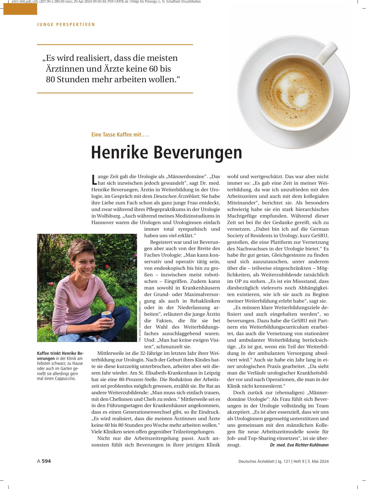 Vorschauseite 1: Eine Tasse Kaffee mit. .. Henrike Beverungen