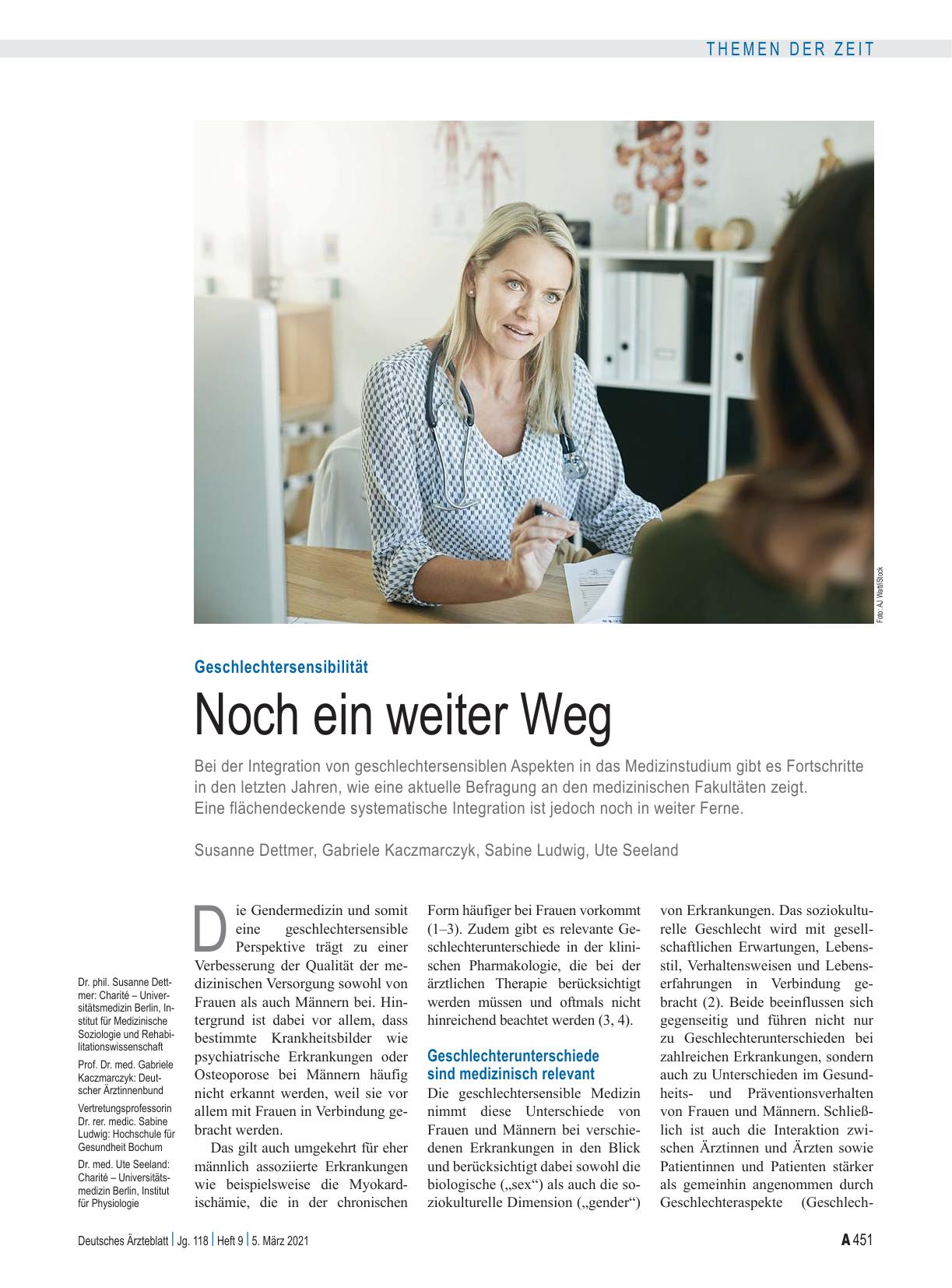 Vorschauseite 1: Geschlechtersensibilität: Noch ein weiter Weg
