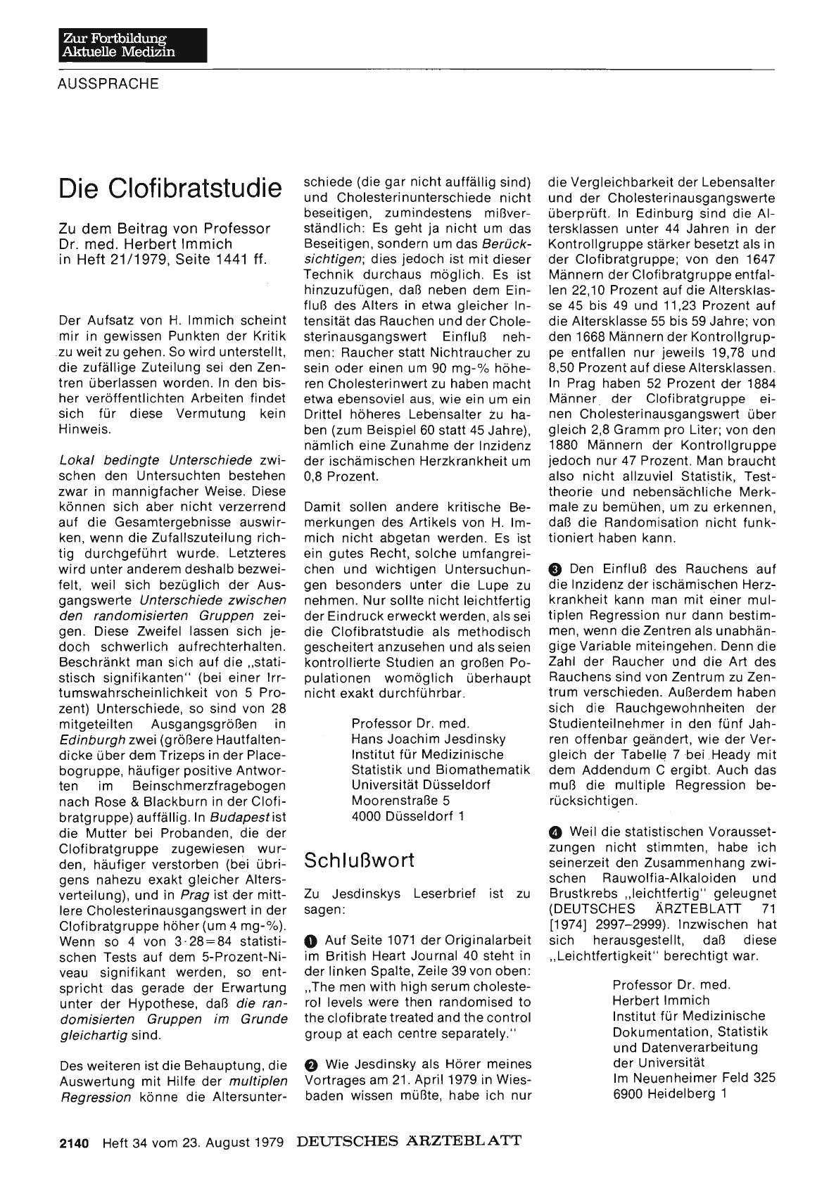 Vorschauseite 1: Die Clofibratstudie