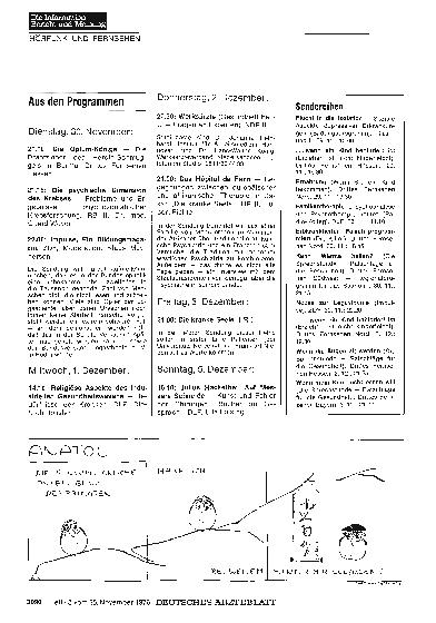 Vorschauseite 1: Aus den Programmen