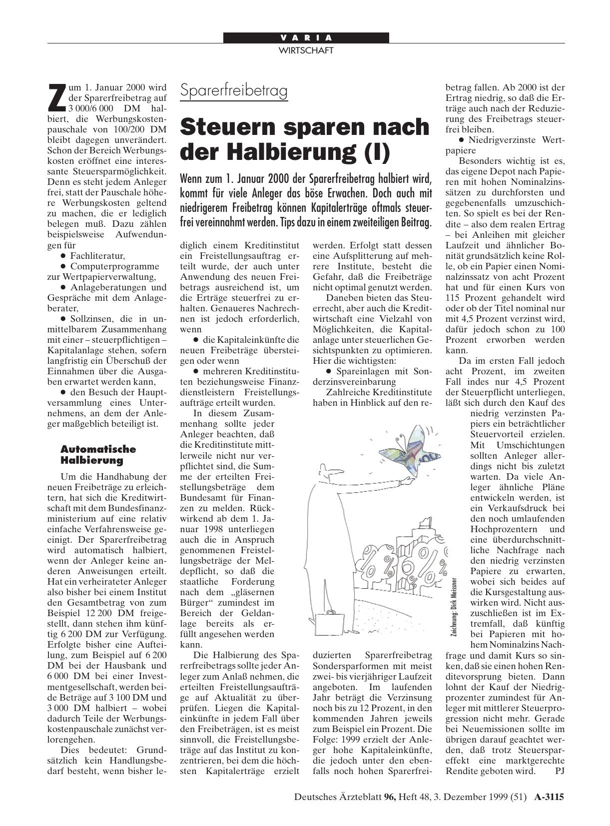 Vorschauseite 1: Sparerfreibetrag: Steuern sparen nach der Halbierung (I)