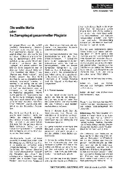 Vorschauseite 1: Die weiße Mafia oder: Im Zerrspiegel gesammelter Plagiate