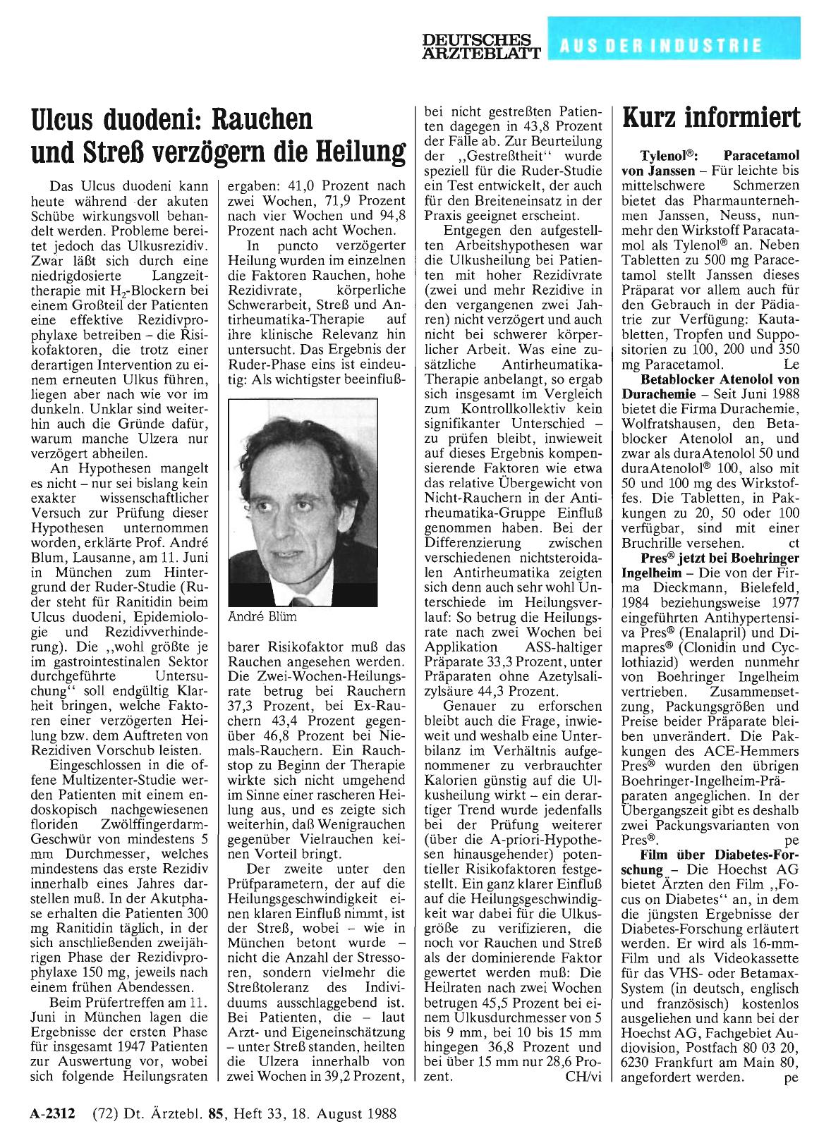 Vorschauseite 1: Kurz informiert