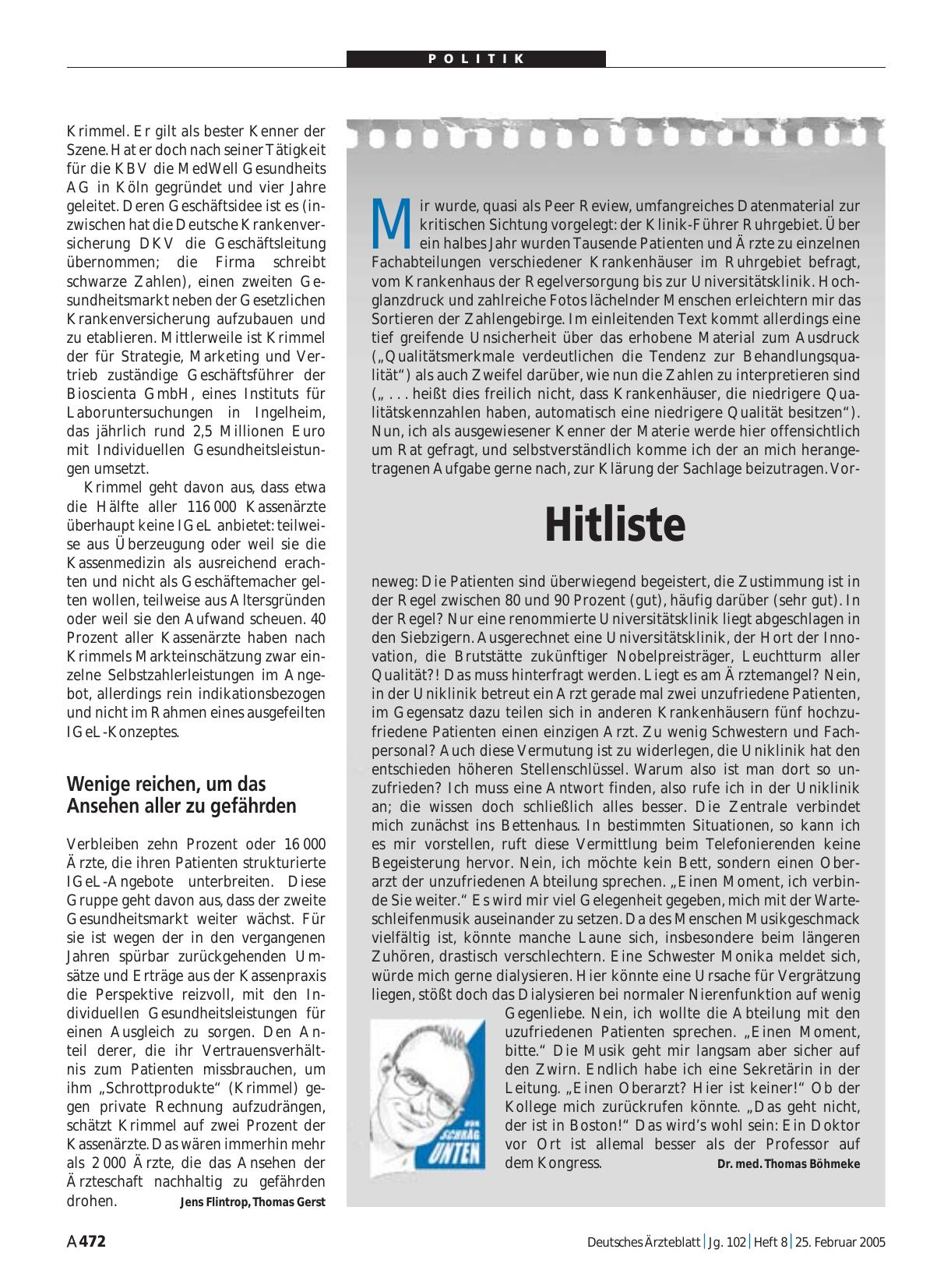 Vorschauseite 1: Hitliste