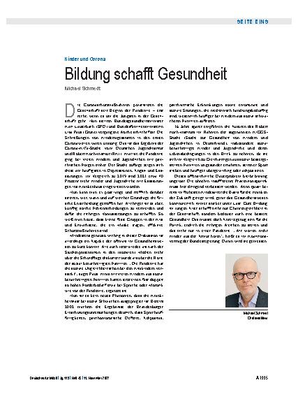 Vorschauseite 1: Kinder und Corona: Bildung schafft Gesundheit
