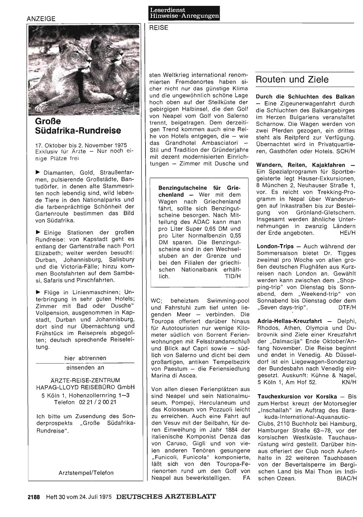 Vorschauseite 1: Routen und Ziele
