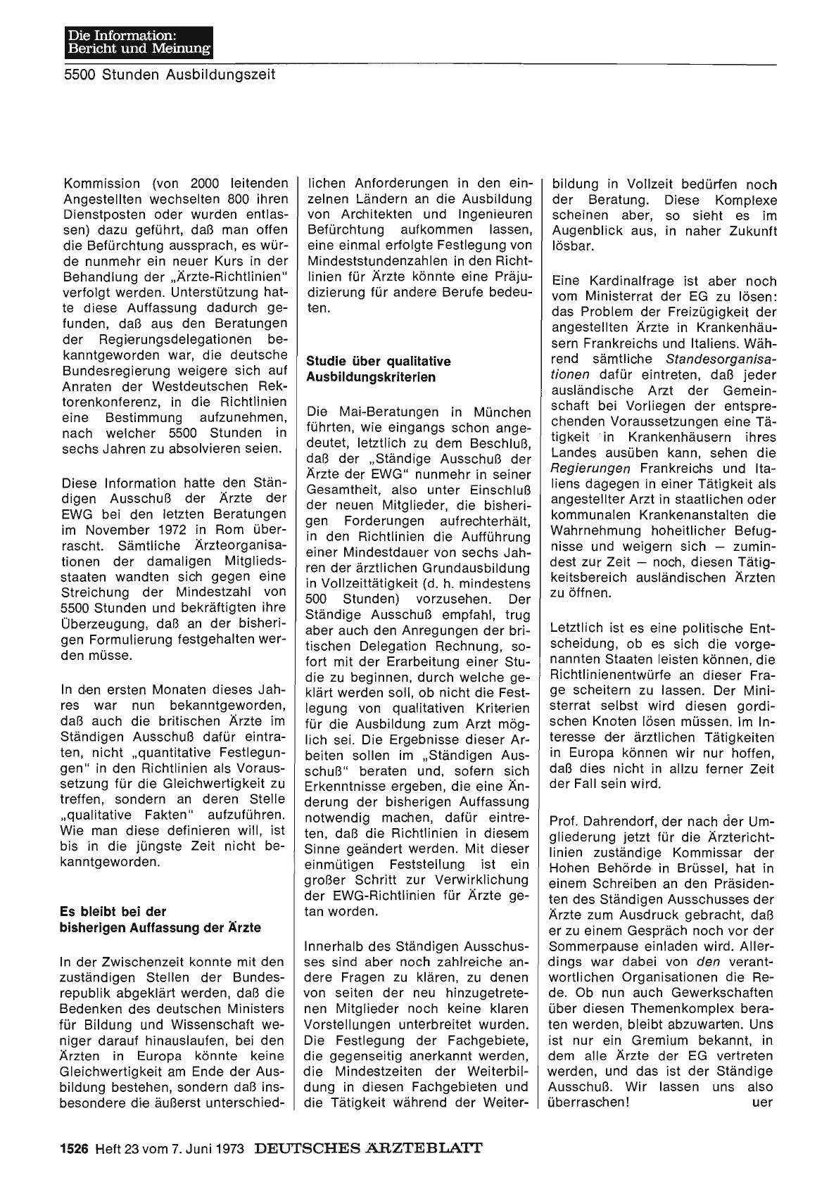 Vorschauseite 1: Europäische Gemeinschaft: Vorerst bleibt es bei „5500 Stunden"