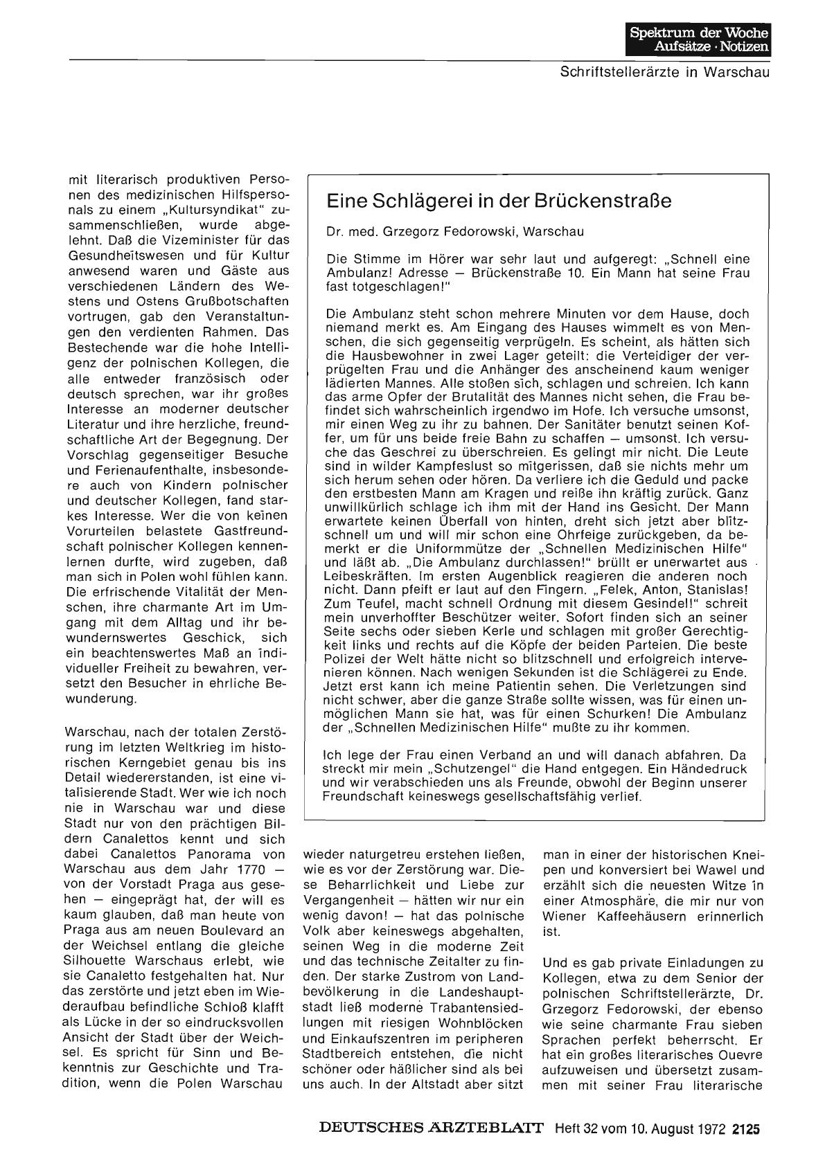 Vorschauseite 1: Eine Schlägerei in der Brückenstraße
