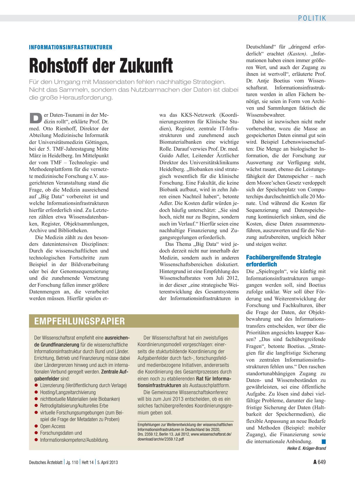 Vorschauseite 1: Informationsinfrastrukturen: Rohstoff der Zukunft