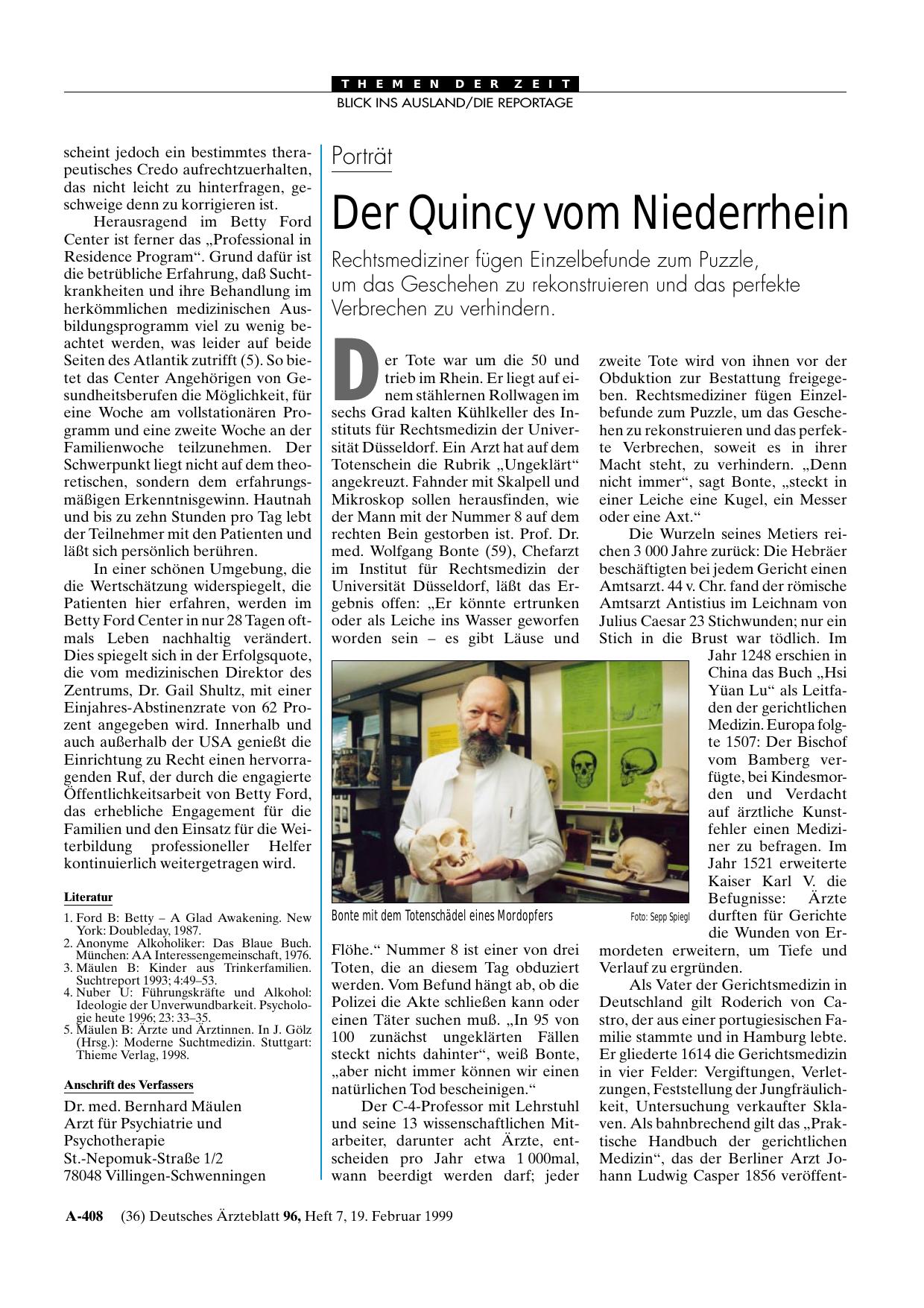 Vorschauseite 1: Porträt: Der Quincy vom Niederrhein