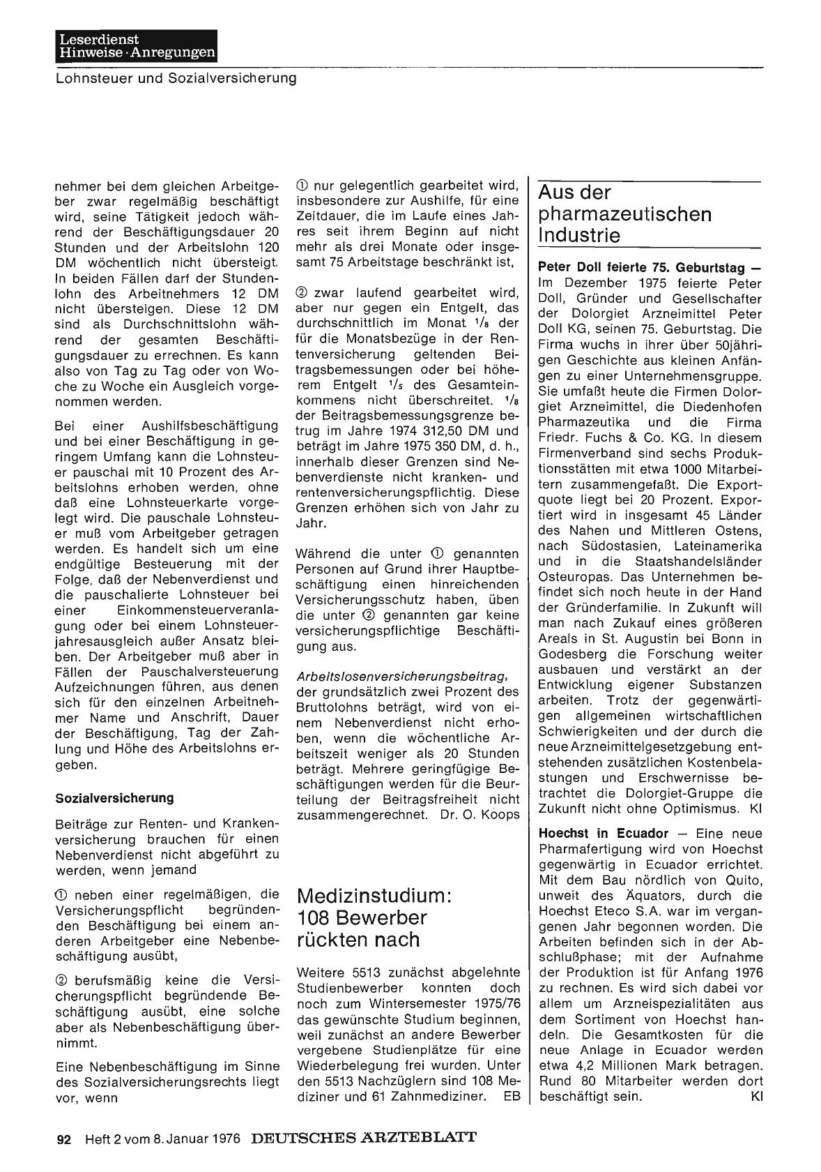 Vorschauseite 1: Hoechst in Ecuador
