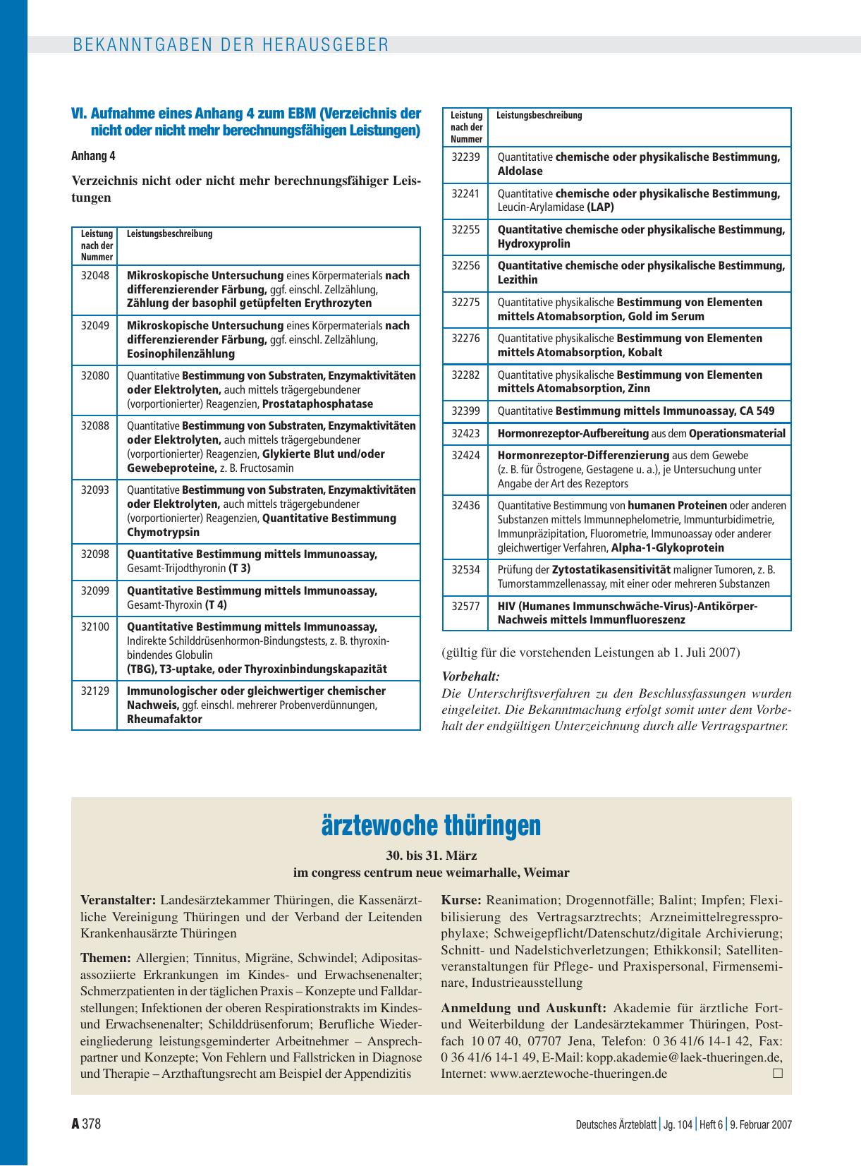 Vorschauseite 1: ärztewoche thüringen: 30. bis 31. März im congress centrum neue weimarhalle, Weimar