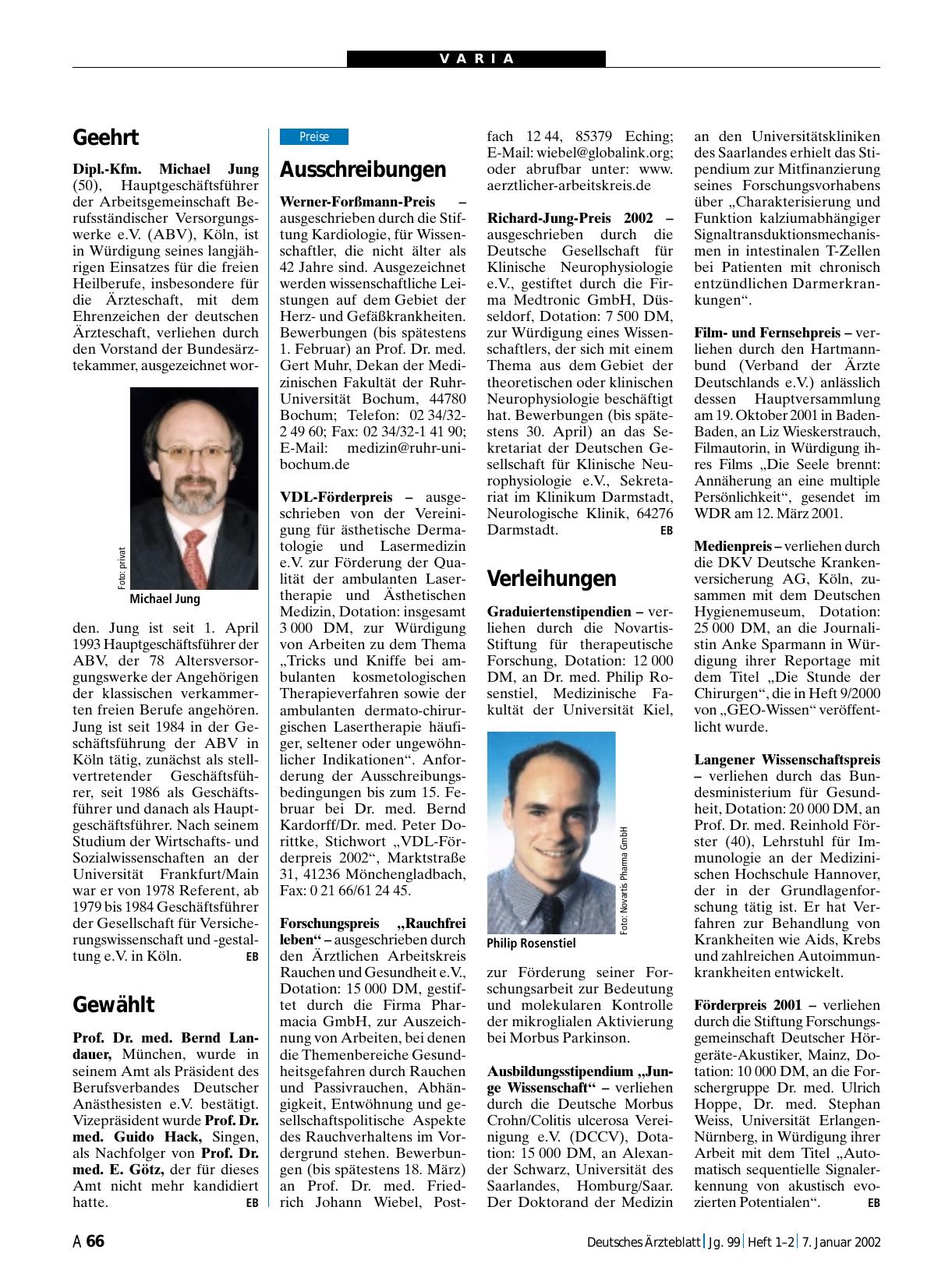 Vorschauseite 1: Geehrt