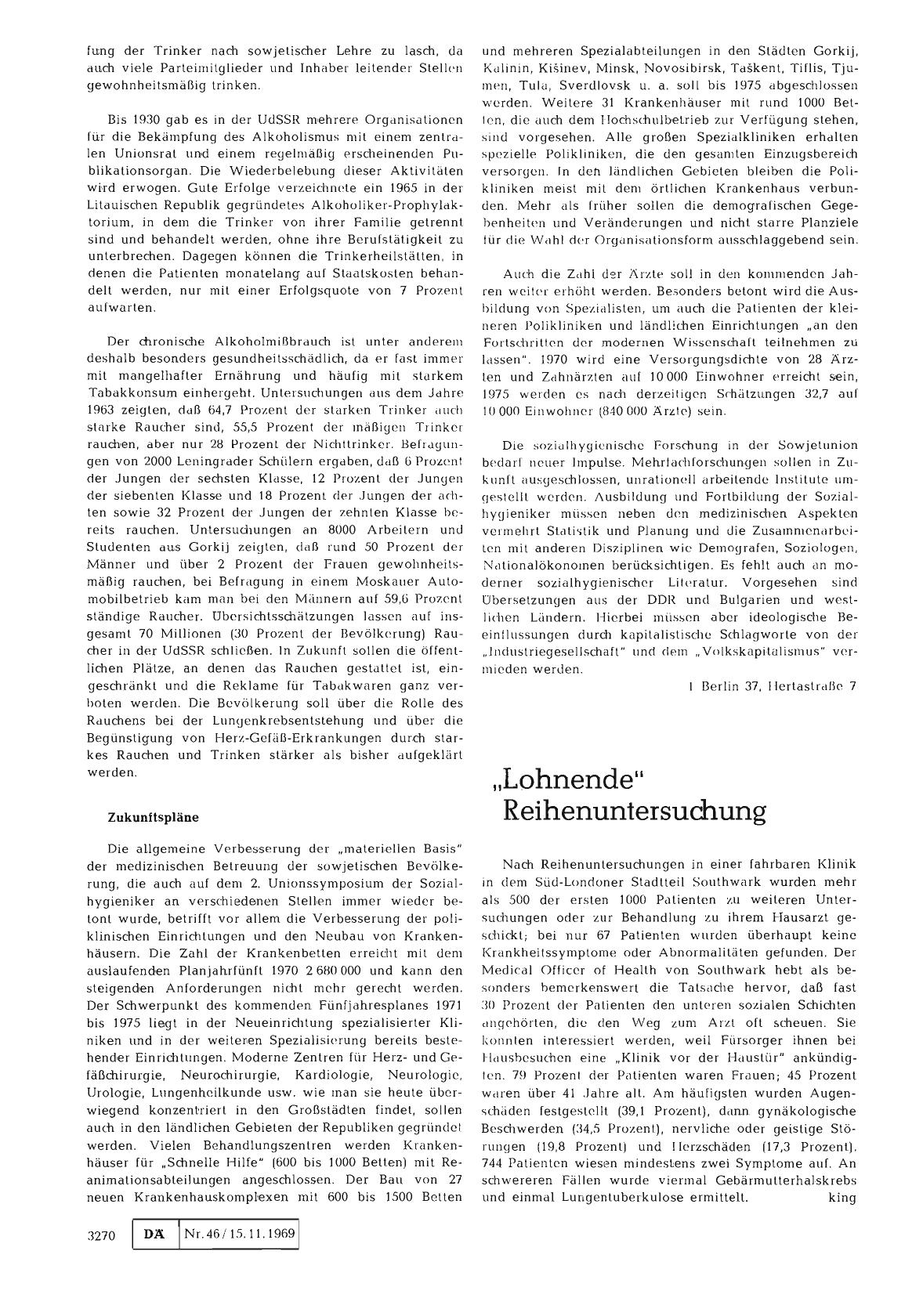 Vorschauseite 1: "Lohnende" Reihenuntersuchung