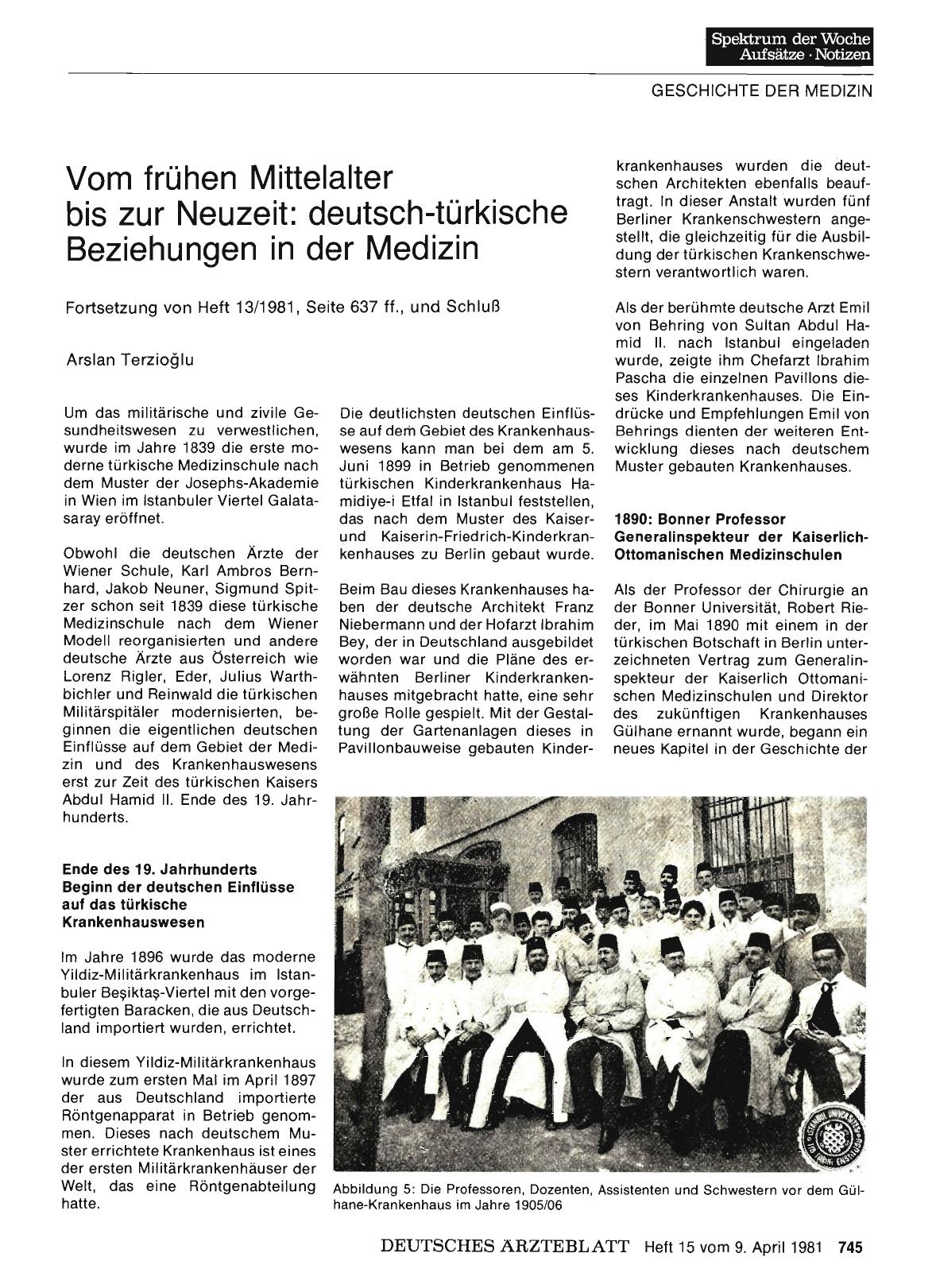 Vorschauseite 1: Vom frühen Mittelalter bis zur Neuzeit: deutsch-türkische Beziehungen in der Medizin