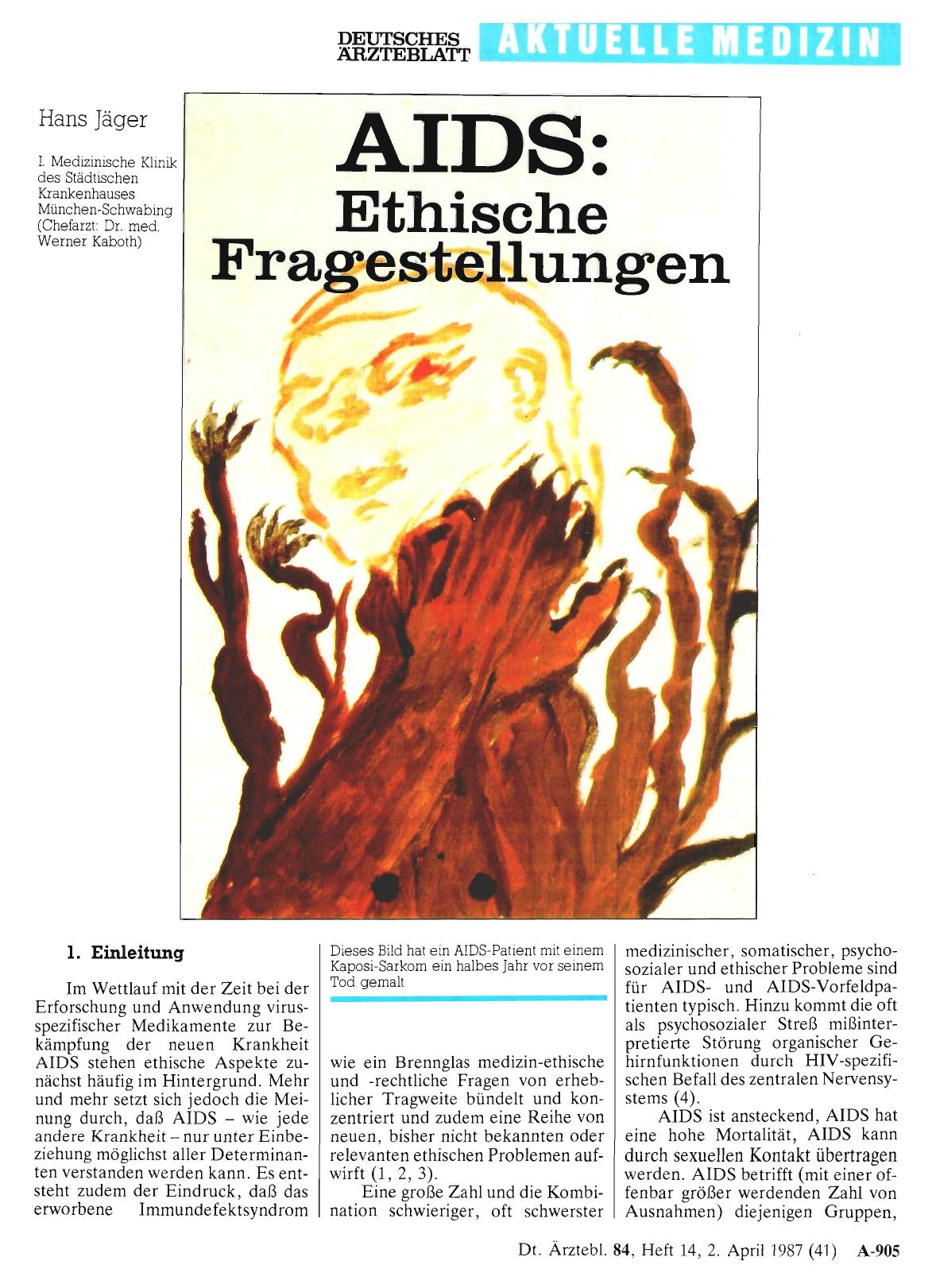 Vorschauseite 1: AIDS: Ethische Fragestellungen