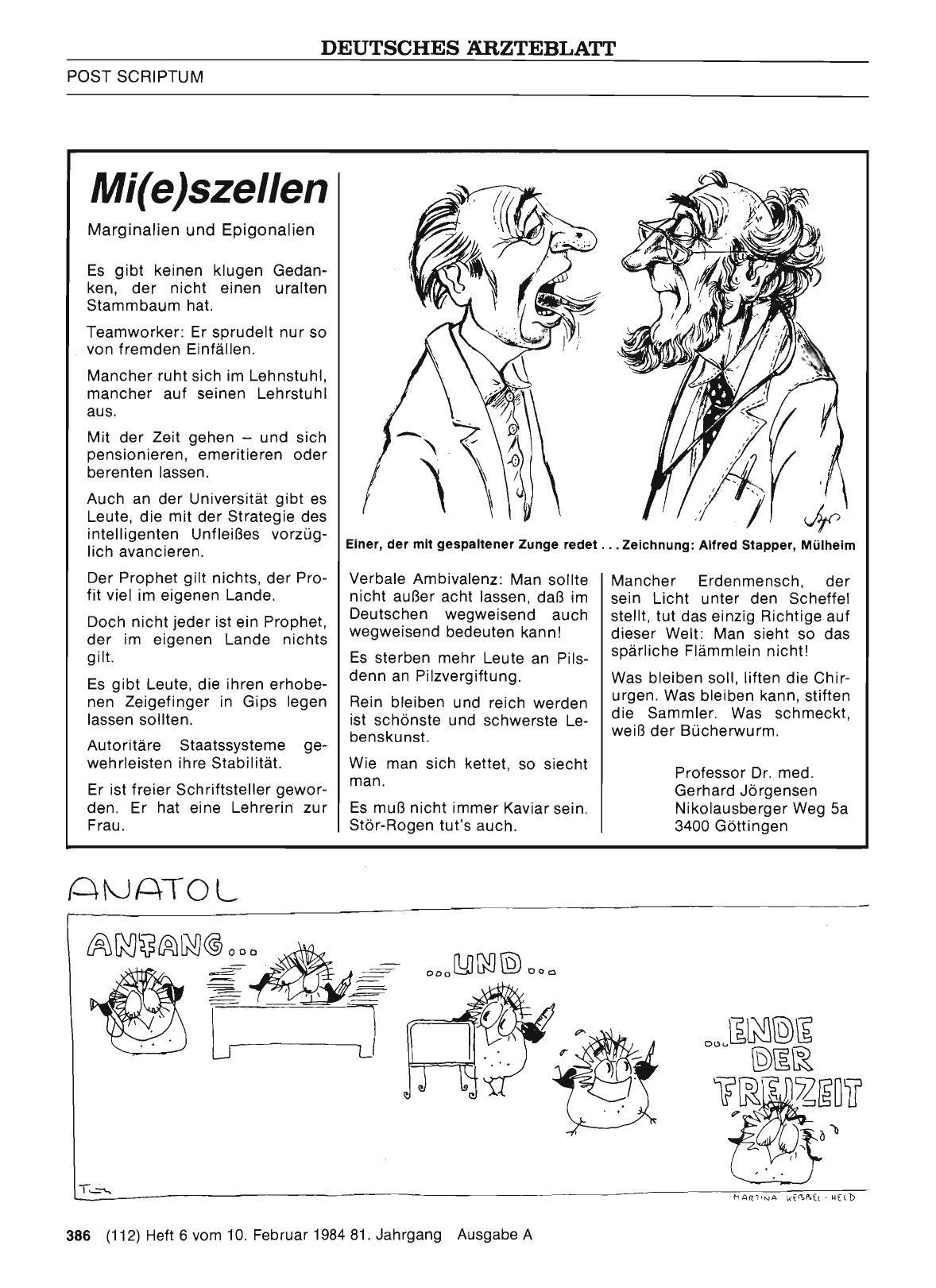 Vorschauseite 1: Mi(e)szellen: Marginalien und Epigonalien