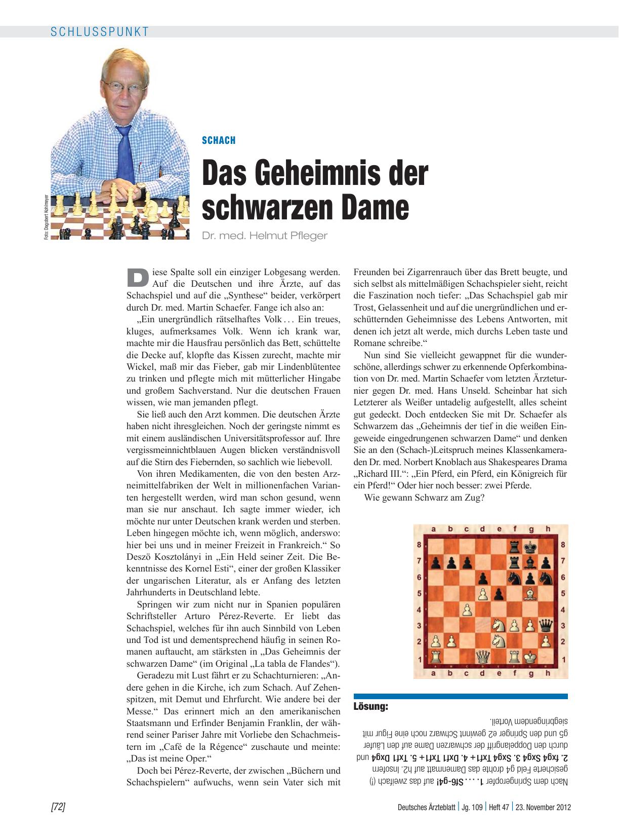 Vorschauseite 1: Schach: Das Geheimnis der schwarzen Dame