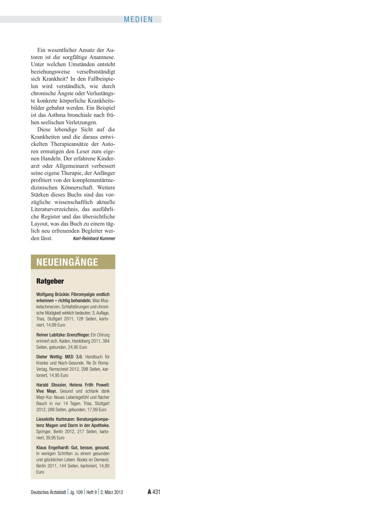 Vorschauseite 1: Neueingänge