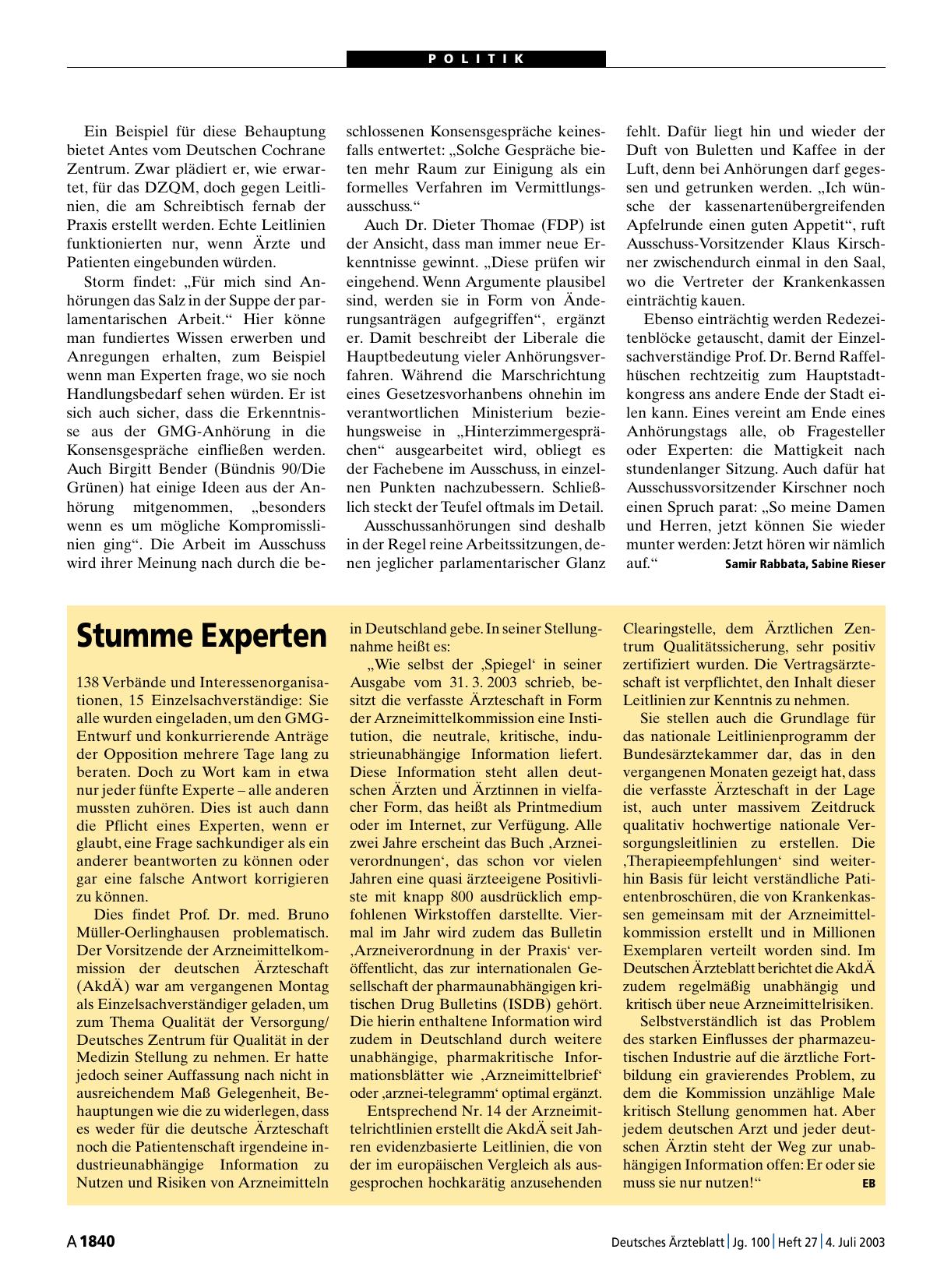 Vorschauseite 1: Stumme Experten