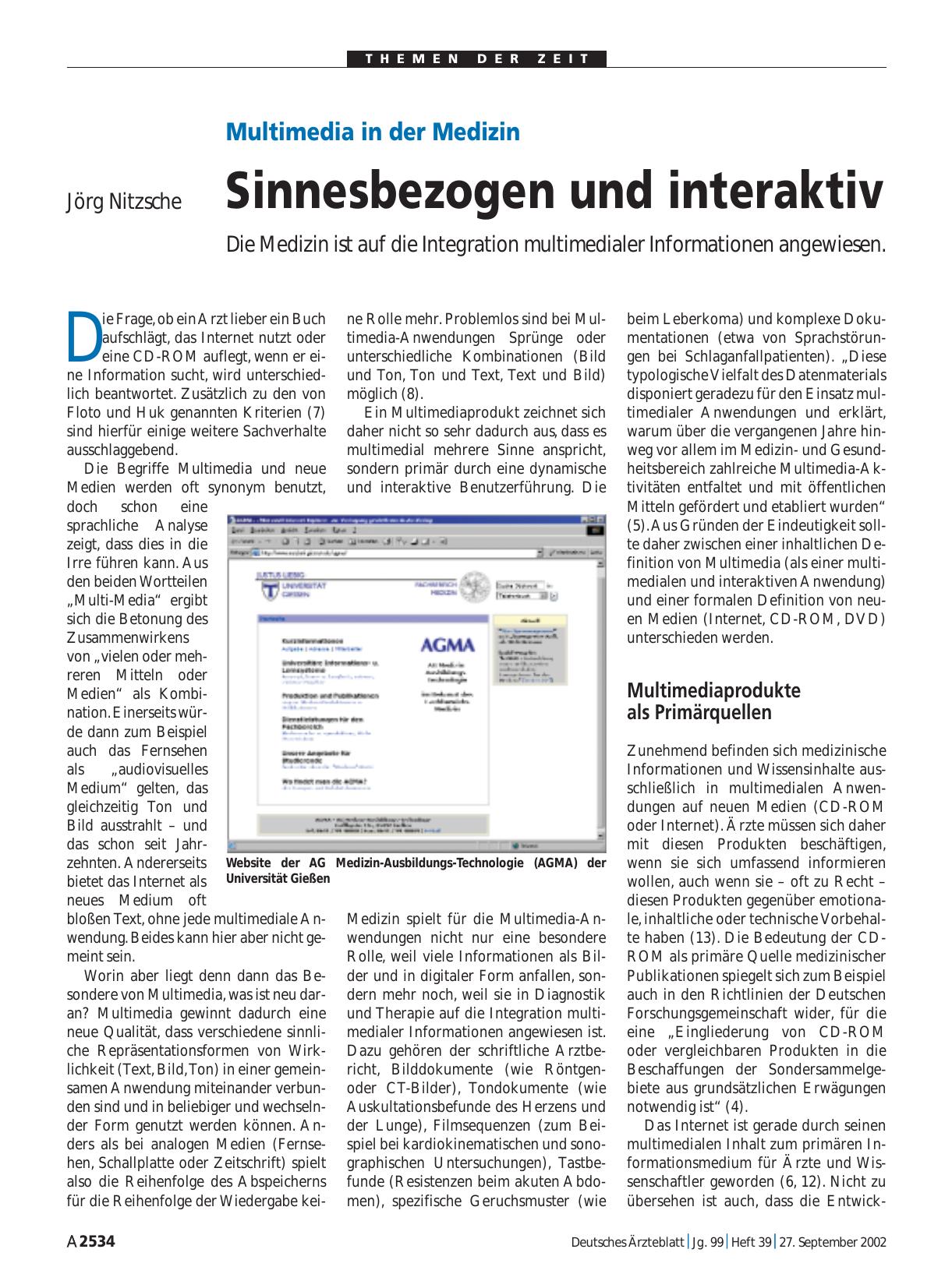 Vorschauseite 1: Multimedia in der Medizin: Sinnesbezogen und interaktiv