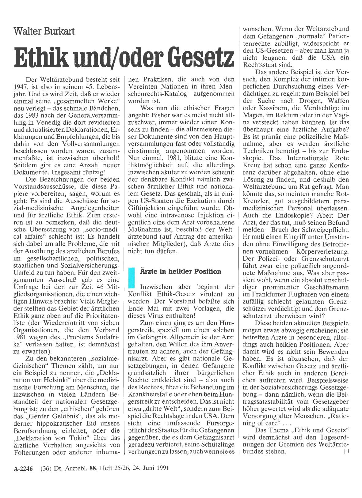 Vorschauseite 1: Ethik und/oder Gesetz