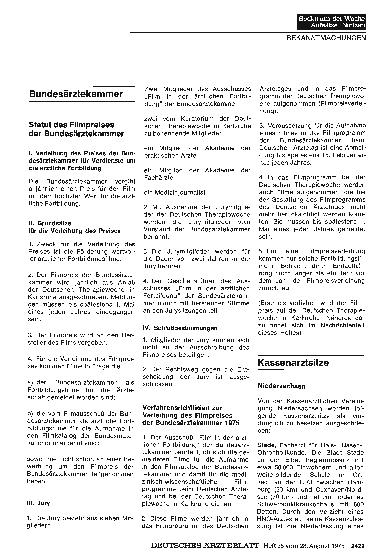 Vorschauseite 1: Kassenarztsitze