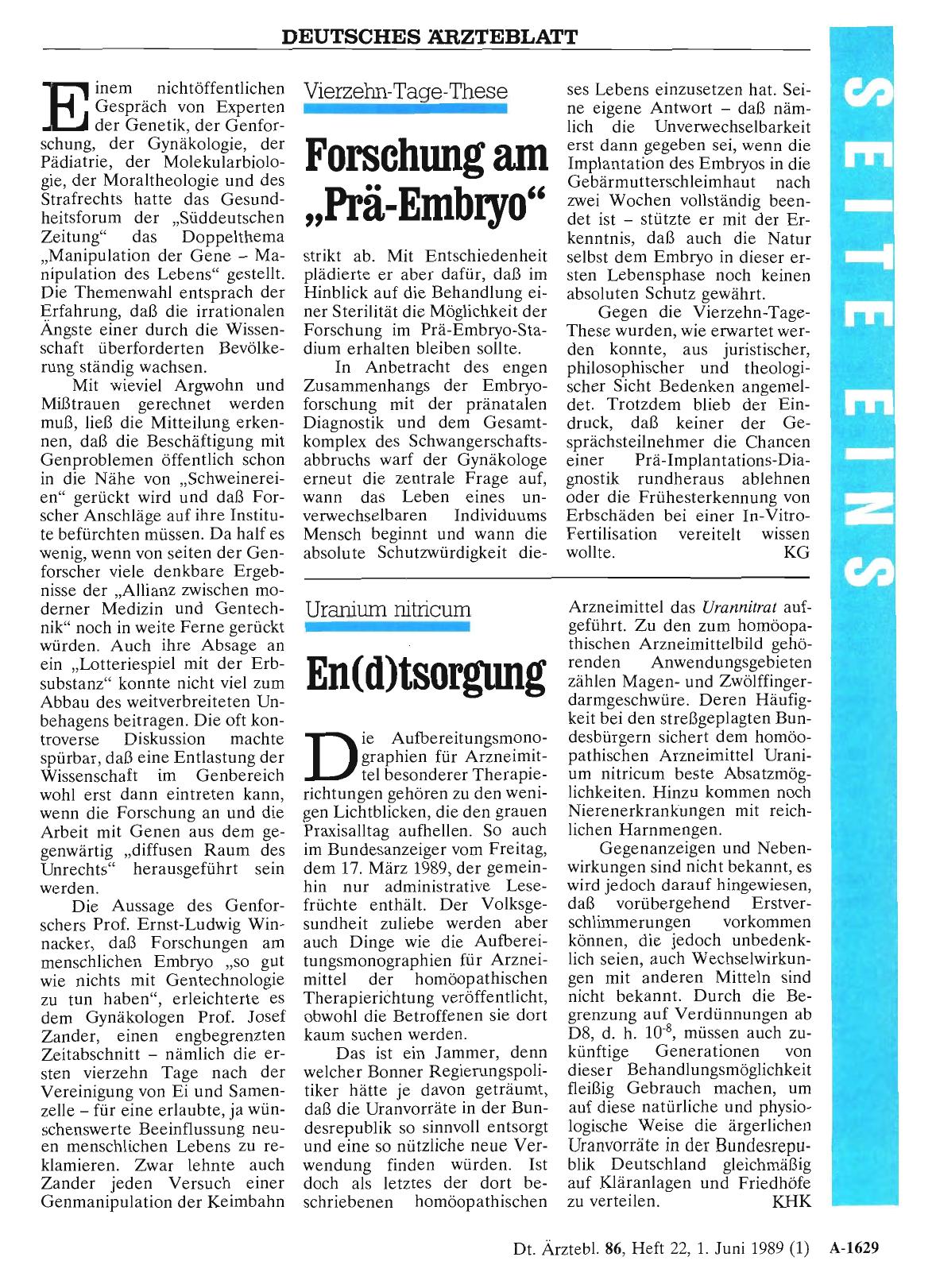 Vorschauseite 1: Uranium nitricum: En(d)tsorgung